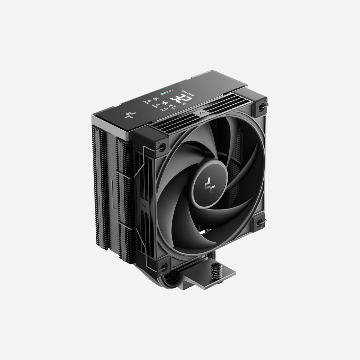DeepCool AK400 G2 Digital NYX Refroidisseur d'air CPU, Ventilateur 12cm, 2200RPM, 31.45dB, 63.4 CFM, Sockets LGA1700/AM5, Écran 29x39mm, Noir - DeepCool AK400 G2 Digital NYX. Type: Refroidisseur d'air, Diamètre du ventilateur: 12 cm, Pression d'air maximale: 3,33 mmH2O. Largeur: 92 mm, Profondeur: 132 mm, Hauteur: 156 mm. Couleur du produit: Noir