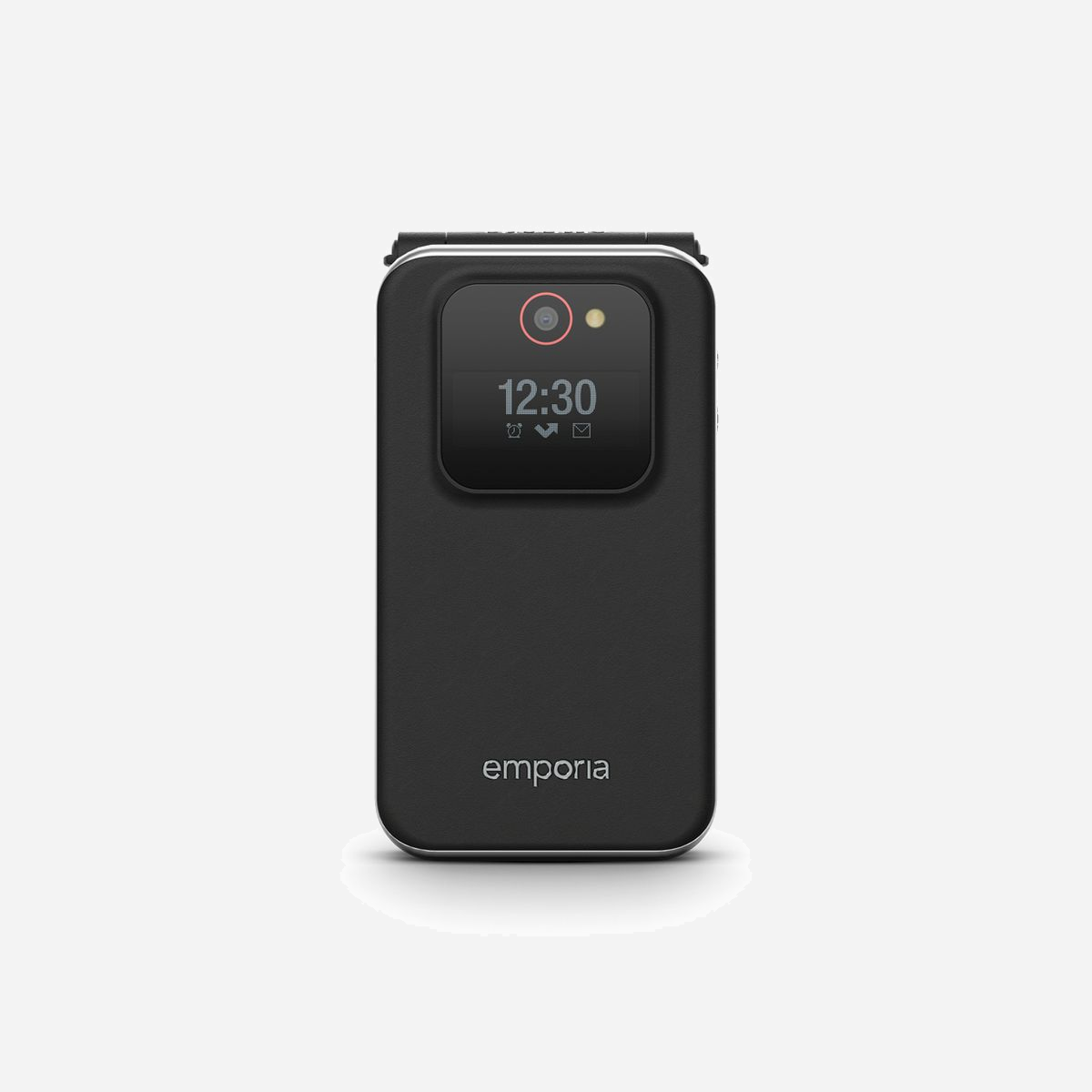 Emporia JOY V228.V3.BK.01 Téléphone Clapet 2.8" 240x320, Écran Externe 1.1" 128x36, 2MP, Bluetooth 2.1, 1300mAh, IP54, 2G, USB Type-C - Emporia JOY. Format: Clapet. Taille de l'écran: 7,11 cm (2.8"), Résolution de l'écran: 240 x 320 pixels, Écran externe. Résolution de la caméra arrière (numerique): 2 MP. Bluetooth. Technologie batterie: Lithium-Ion (Li-Ion), Capacité de la batterie: 1300 mAh, Délai d'attente (2G): 240 h. Poids: 113 g. Couleur du produit: Noir