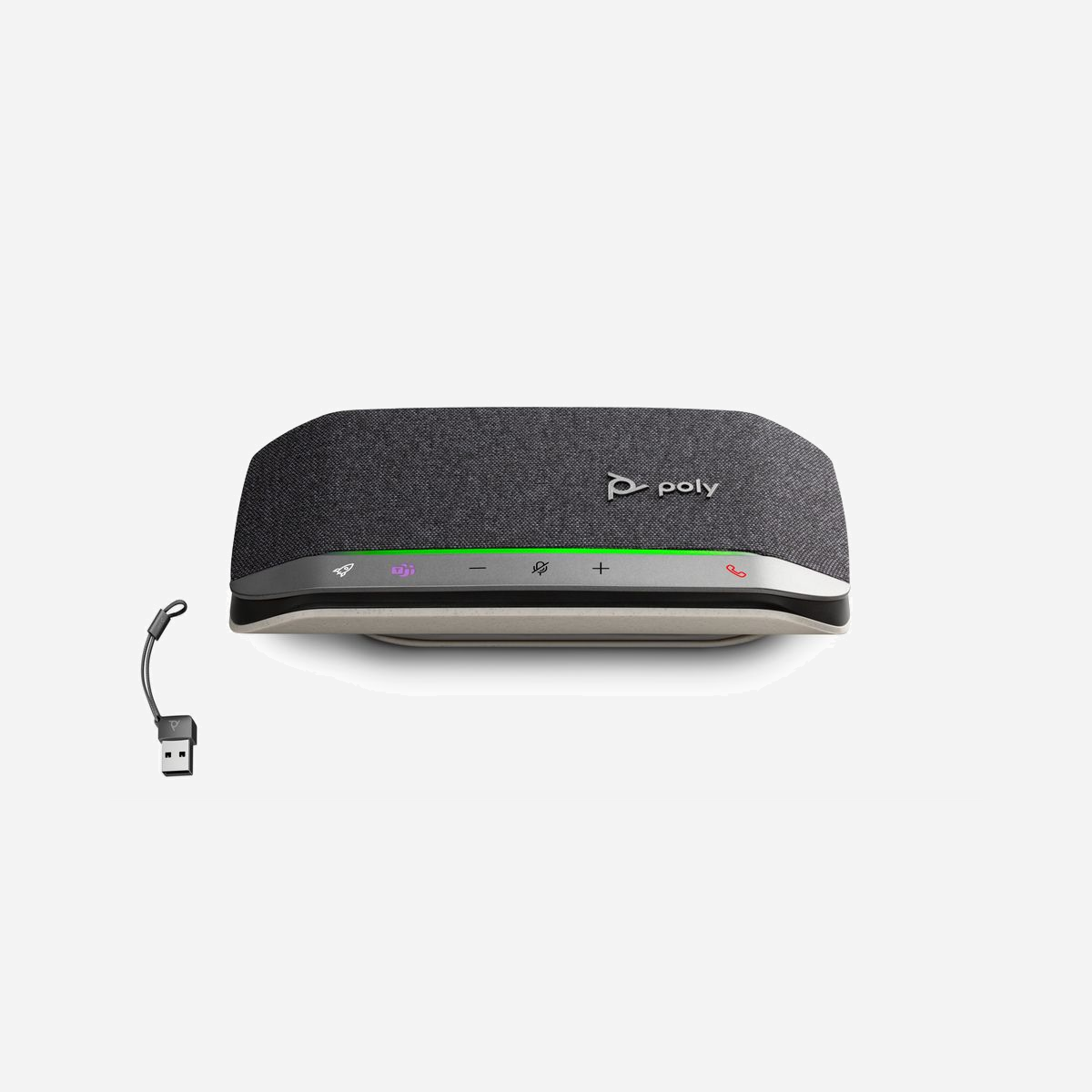 HP Poly Sync 20-M Speakerphone USB-C/A Adaptateur, Bluetooth 5.1, Autonomie 20h, 3 Microphones, Réduction Bruit, Windows/macOS, Batterie Li-Ion - <b>Un son cristallin, où que vous soyez</b><br>Bénéficiez d’une solution professionnelle avec le haut-parleur intelligent USB / Bluetooth Poly Sync 20, adapté aussi bien aux téléconférences qu’à l’écoute de musique, et où que vous soyez. Emportez-le partout avec vous, et profitez de jusqu’à 20 heures d’autonomie en mode conversation.