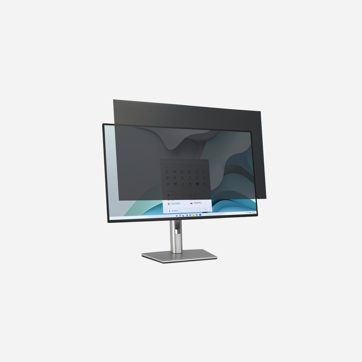 Kensington Filtre de confidentialité EQ 22" 16:10 Réf. EQ220A1610E -55.9cm (22") LCD, Anti-Blue, Anti-Reflet, ±30°, Dureté 2H, MIL-STD-810H - Fabriqué avec jusqu’à 54 % de plastique recyclé post-consommation (PCR), le filtre de confidentialité Kensington EQ est un choix idéal pour les organisations qui recherchent une solution alliant confidentialité, durabilité, polyvalence et protection avancée. Avec un champ de vision limité à ±30°, le filtre de confidentialité réduit efficacement le risque de violation visuelle de données dans les bureaux et les espaces publics fréquentés. Il diminue l’exposition à la lumière bleue pour soulager la fatigue oculaire et peut contribuer à limiter les perturbations du cycle naturel de sommeil. Le revêtement antireflet réduit les effets d’éblouissement. Le design réversible mat/brillant offre polyvalence et confort visuel, avec une surface résistante aux rayures pour une durabilité renforcée. Options d’installation au choix: des languettes de fixation pour un retrait facile ou un ruban adhésif double-face pour un aspect plus épuré. Compatibles avec les écrans tactiles, les filtres de confidentialité EQ sont disponibles pour une large gamme d’ordinateurs portables et de moniteurs. Conforme aux normes de test militaires pour nettoyage par essuyage (MIL-STD-810H Méthode 504.3 Contamination par les fluides). Garantie limitée de 2 ans incluse.
