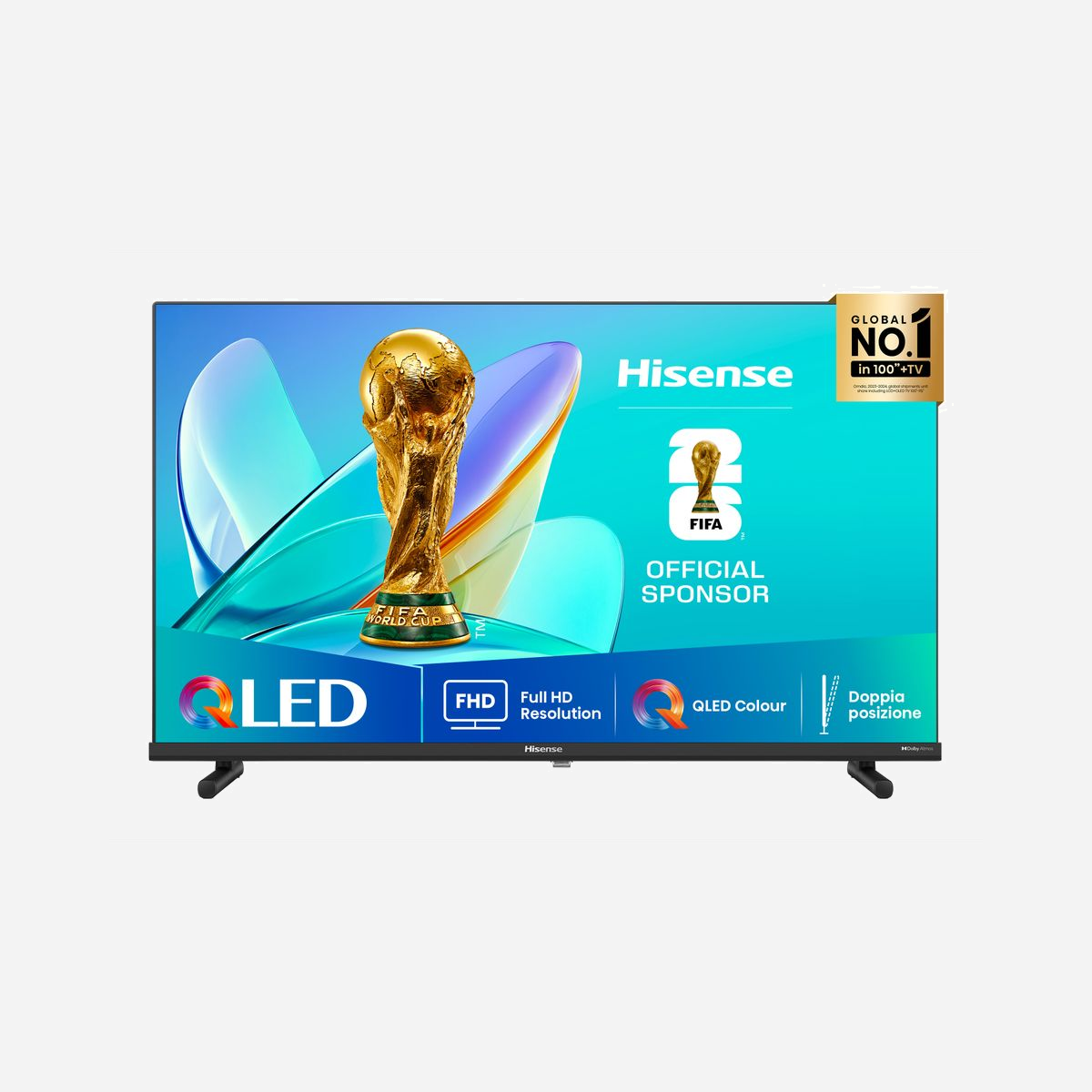 Hisense TV LED 40" (101.6cm) Full HD QLED Smart TV VIDAA, 1920x1080, DVB-T2/C/S2, HDR10, HDMI 1.4, WiFi, Ethernet, Noir, VESA 200x200 - Hisense 40A5Q. Taille de l'écran: 101,6 cm (40"), Résolution de l'écran: 1920 x 1080 pixels, Type HD: Full HD, Technologie d'affichage: QLED, Forme d'écran: Plat. Smart TV. Temps de réponse: 9,5 ms, Taux de contraste: 5000:1, Format d'image: 16:9. Format du système de signal numérique: DVB-C, DVB-S, DVB-S2, DVB-T, DVB-T2. Wifi, Ethernet/LAN. Couleur du produit: Noir