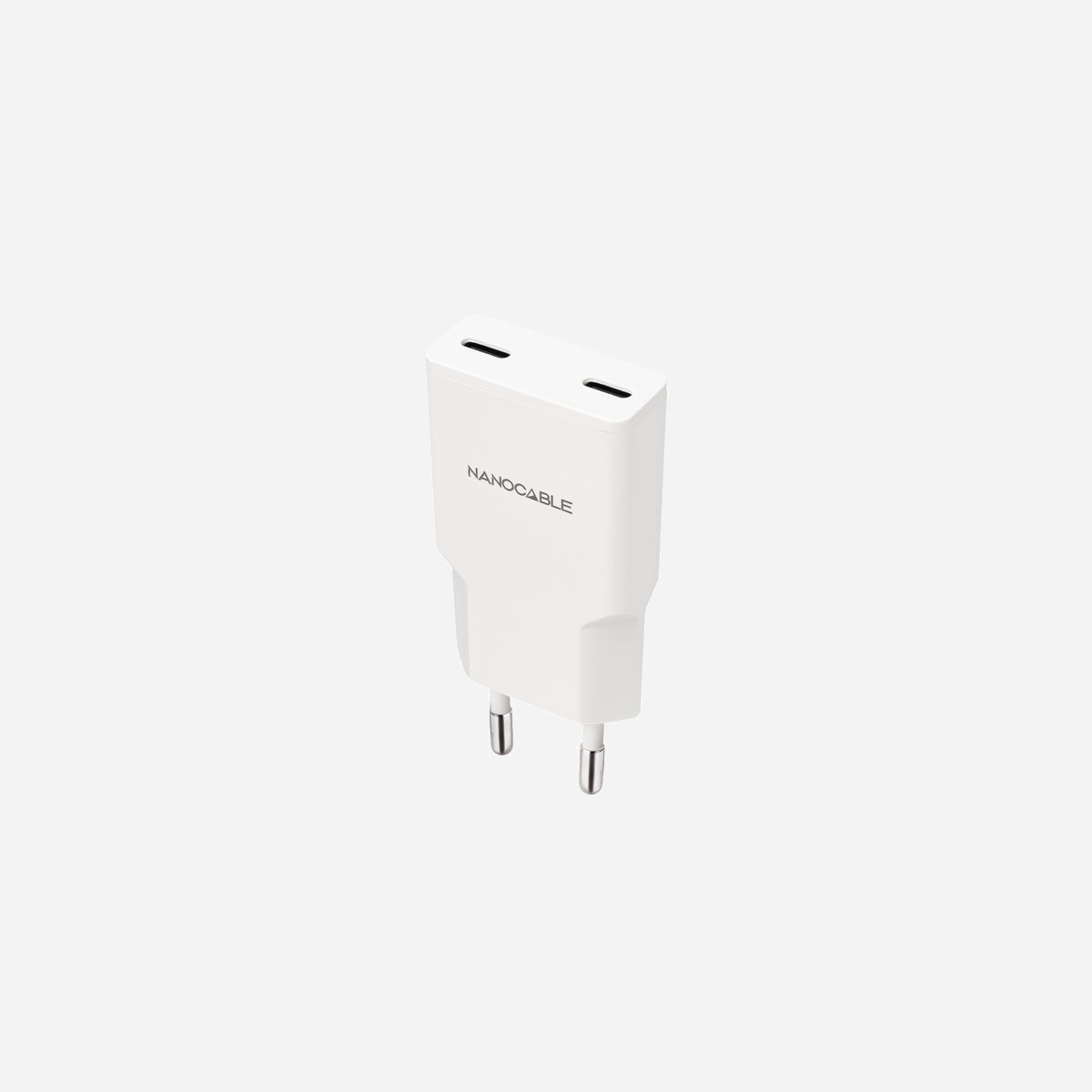 Nanocable 10.10.2029 Chargeur Secteur 30W Blanc - 2 Ports USB Type-C Power Delivery (PPS), 5-20V, 3A - Compatible Smartphones - Dimensions: 81x36x15mm - Puissants, sûrs et conçus pour s’adapter à tous les besoins, ces chargeurs allient technologie de pointe et design compact. Du modèle avec charge USB-C PD ultra-rapide aux versions à double sortie permettant d’alimenter plusieurs appareils. Avec eux, l’énergie vous accompagne partout.<br><br>Grâce à sa technologie intelligente, il adapte la puissance en fonction de l’ appareil connecté, protégeant ainsi la batterie et prolongeant sadurée de vie. Profitez d’une recharge rapide, stable et sûre, optimisée pour offrir des performances maximales sans surchauffe ni interruption. Son design compact et léger permet de le transporter facilement, ce qui en fait l’accessoire idéal pour le quotidien.