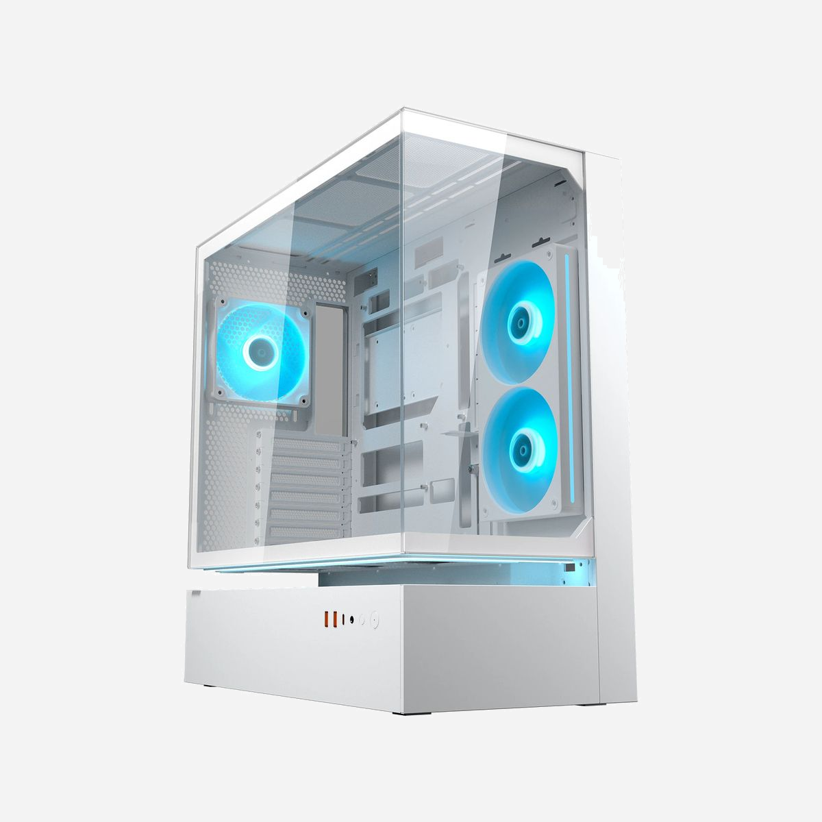 COUGAR CGR-2DA4W Boîtier PC Midi Tower Blanc, Acier/Verre, ATX/microATX/Mini-ITX, 2x 3.5", 2x 2.5", USB 3.2, Vent. 120mm, RGB - COUGAR CGR-2DA4W. Format: Midi Tower, Type: PC, Couleur du produit: Blanc. Pris en charge des diamètres des ventilateurs latérals: 120 mm, Ventilateurs arrières installés: 1x 120 mm, Pris en charge des diamètres des ventilateurs arrières: 120 mm. Tailles de disques durs supportées: 2.5,3.5". Largeur: 235 mm, Profondeur: 493 mm, Hauteur: 460 mm. Largeur du colis: 542 mm, Profondeur du colis: 579 mm, Hauteur du colis: 317 mm
