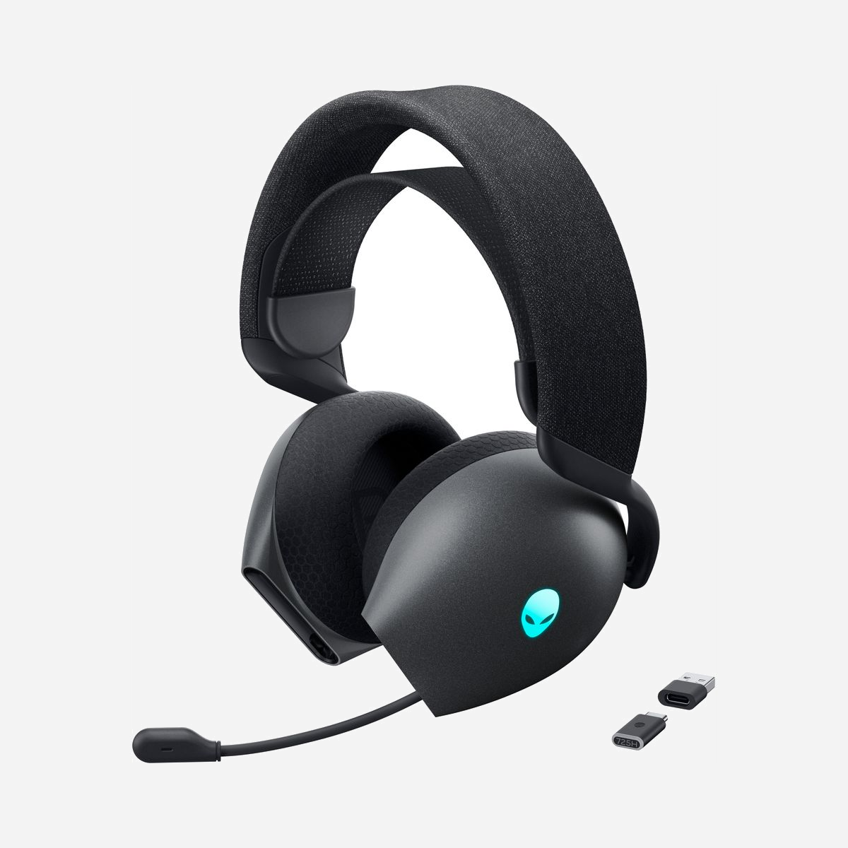 Alienware AW725H-G-DEAM : Casque Gaming Tri-Mode Noir, Bluetooth 5.3, USB Type-C, Dolby Atmos, Micro Unidirectionnel, Autonomie 75h, Circum-Aural - Le casque gaming sans fil Alienware Tri Mode est spécialement conçu pour offrir un grand confort lors de longues sessions de jeux, tout en offrant une grande précision sonore grâce à la technologie Dolby Atmos®.