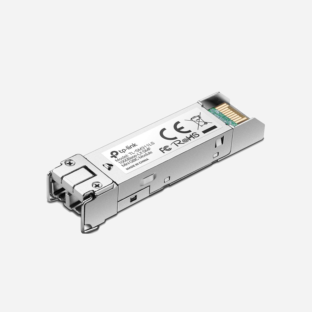 TP-Link TL-SM311LS Module SFP Fibre Optique 1.25Gbps, Interface mini-GBIC/SFP, 1310nm, Monomode 9/125µm, Portée 10km, Standard IEEE 802.3z, RoHS - TP-Link TL-SM311LS. Type d'émetteur-récepteur SFP: Fibre optique, Débit de transfert des données maximum: 1250 Mbit/s, Type d'interface: mini-GBIC/SFP. Certificats de conformité: RoHS