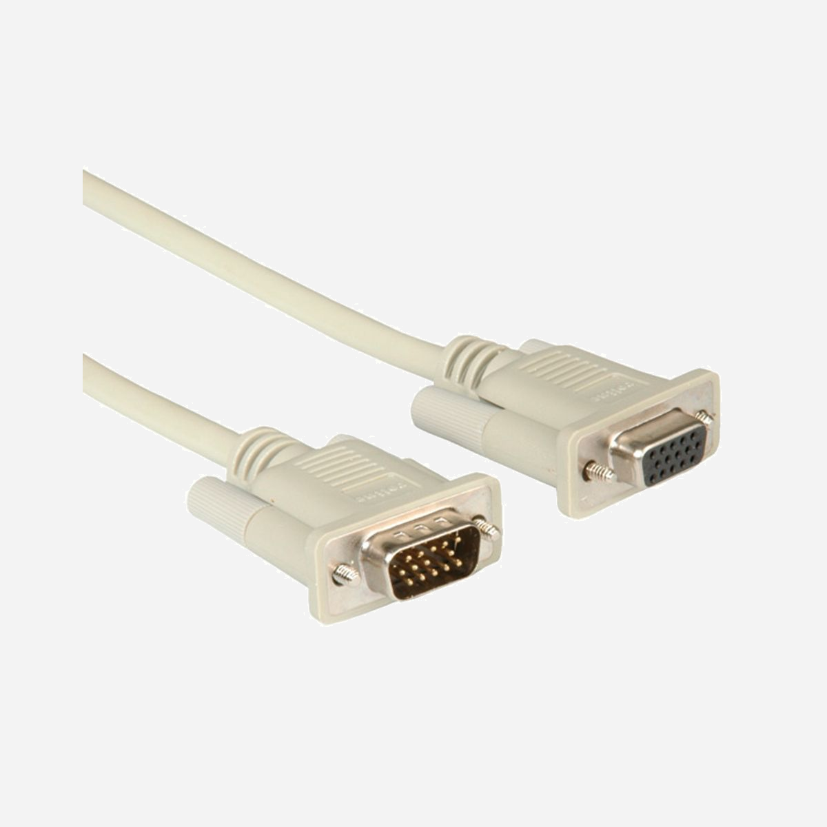 ROLINE Câble VGA 10m HD15 Femelle vers HD15 Mâle Gris - Liaison écran/carte graphique, connecteurs surmoulés avec vis de fixation - <ul><li>Câble pour le raccordement d'un écran à une carte graphique</li><li>15 lignes et une ligne supplémentaire de blindage, reliée à la feuille de blindage du câble et aux deux connecteurs</li><li>Boîtiers des connecteurs moulés</li><li>Vis de fixation</li><li>Pas de blindage spécifique</li></ul>.