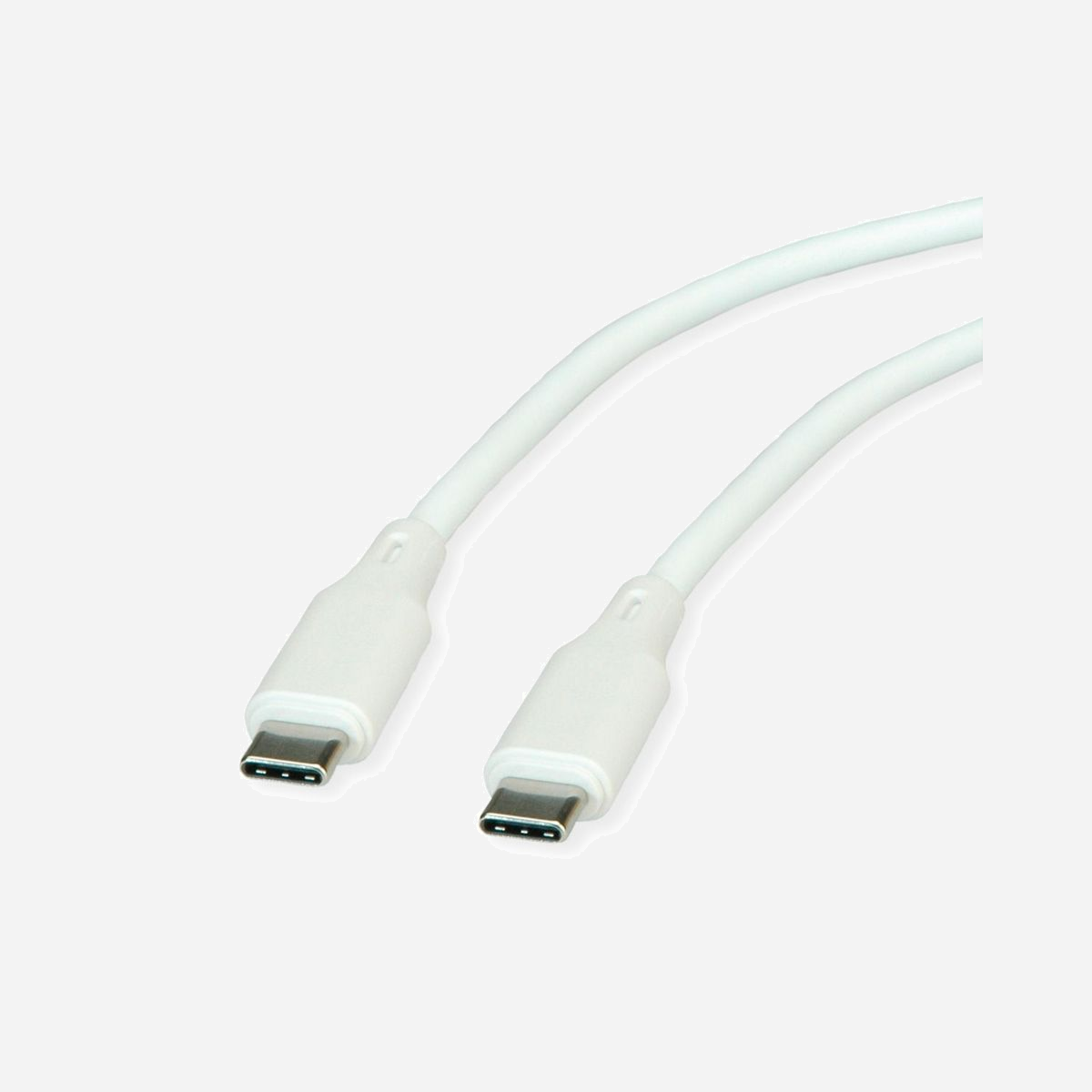 ROLINE Câble USB-C vers USB-C 2.0 Blanc 1m - Transfert de données jusqu'à 0.48 Gbit/s - Power Delivery 60W - Connecteurs mâles droits en silicone - ROLINE 11.02.9126. Longueur de câble: 1 m. Connecteur 1: USB C, Connecteur 2: USB C, Version USB: USB 2.0, Taux de transfert de données maximal: 0,48 Gbit/s, Couleur du produit: Blanc
