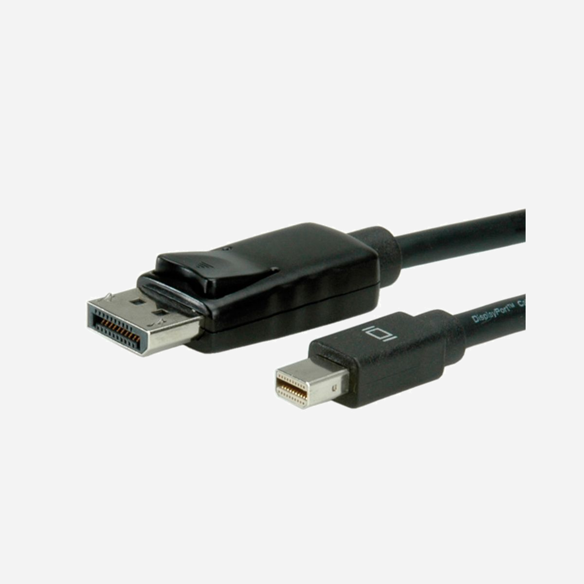 VALUE Câble DisplayPort 1.1 Mâle vers Mini DisplayPort Mâle 2m Noir - Réf: 11.99.5635 - Connecteurs DP et Mini DP pour écrans et appareils portables - <ul><li>DisplayPort est un nouveau standard universel de transmission de son et d'images normalisé par la Video Electronics Standards Association (VESA). Prévu pour une utilisation d'écrans et TV, lecteurs DVD et autres.</li><li>La connectique est de petite taille et est ainsi optimale pour les appareils portables ou la mise en place de 2 connecteurs sur un slot.</li><li>Câbles équipés de connecteurs DP mâle et Mini DP femelle (par exemple pour MAC)</li><li>Conforme DP v1.1</li></ul>.