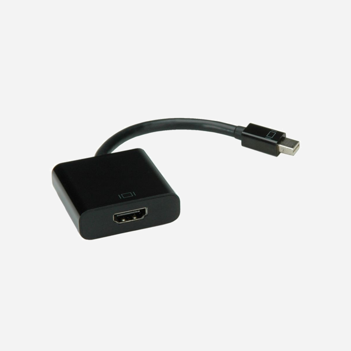 VALUE Adaptateur Mini DisplayPort Mâle vers HDMI Type A Femelle Noir, Dimensions 14 x 44 x 44 mm, Compatible avec Cartes Graphiques Mini DisplayPort - <ul><li>Vous voulez relier un câble HDMI à votre carte graphique équipée d'un Mini DisplayPort?</li><li>Cet adaptateur vous offre un port Mini DisplayPort mâle et un port HDMI femelle.</li><li><b>Remarque:</b> l'adaptateur ne fonctionne que dans un sens: le DisplayPort doit être connecté à la source (carte graphique).</li></ul>.