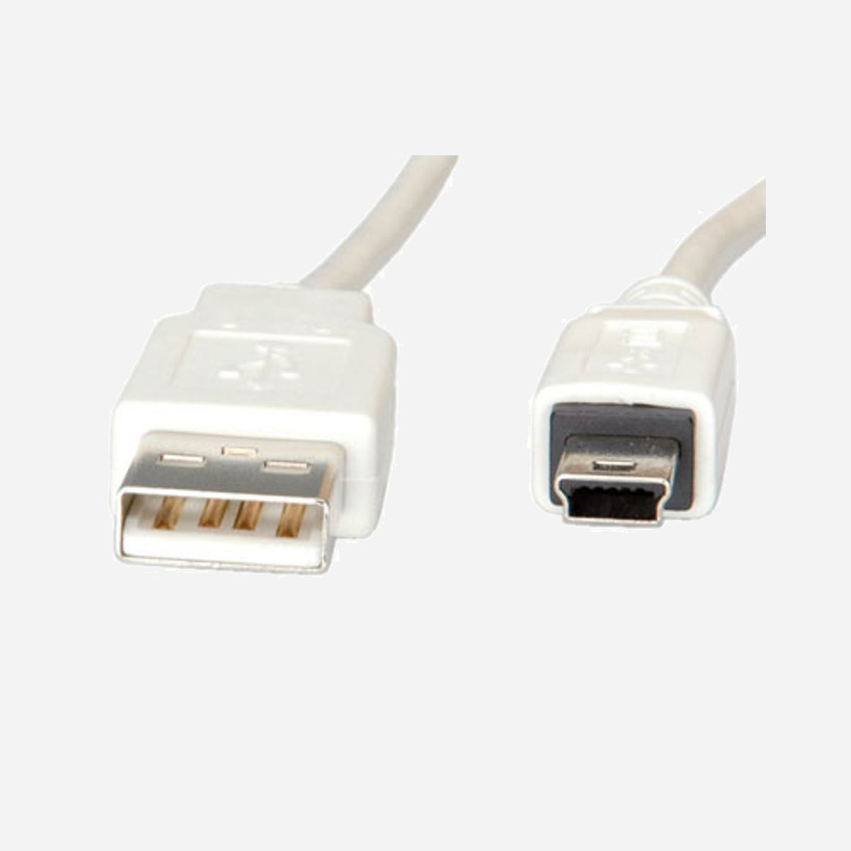 VALUE Câble USB 2.0 Type A vers Mini-USB 5-Pin, M/M, Blanc, 3m, Transfert de données 480 Mbit/s, Réf: 11.99.8730 - VALUE Câble USB 2.0, type A - mini 5-broches 3,0m. Longueur de câble: 3 m. Connecteur 1: USB A, Connecteur 2: USB A, Genre du connecteur: Mâle/Mâle, Taux de transfert de données maximal: 0,48 Gbit/s, Couleur du produit: Blanc