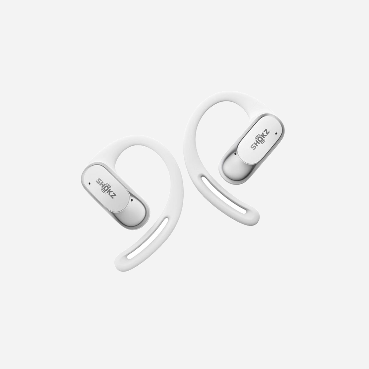 SHOKZ OpenFit Air Blanc - Casque sans fil Bluetooth 5.2, crochets auriculaires, IP54, 50-16000Hz, Micro intégré -38dB, Autonomie étendue avec boîtier 600mAh - SHOKZ OpenFit Air, weiss. Type de produit: Casque. Technologie de connectivité: Sans fil, Bluetooth. Utilisation recommandée: Appels/Musique/Sport/Au quotidien. Fréquence des écouteurs: 50 - 16000 Hz. Couleur du produit: Blanc