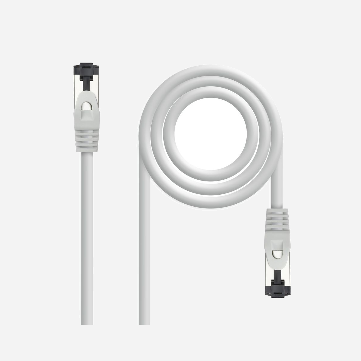 Nanocable 10.20.2015 Câble Réseau 15m Cat8.1 S/FTP (S-STP) Gris, Connecteurs RJ-45 Mâle/Mâle, Cuivre sans oxygène, 40 Gigabit Ethernet, LSZH - La vitesse du futur entre vos mains dès aujourd’hui. Avec Cat 8.1, la nouvelle génération de câbles Ethernet, votre réseau passe au niveau supérieur. Transférez des données sans interruption, sans limite et avec unestabilité maximale. Un câble qui protège votre connexion et vous accompagne avec la puissance que vos idées exigent.