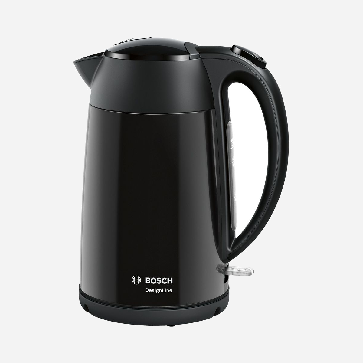 Bouilloire Bosch TWK3P423 1.7L 2400W Noire Inox, Corps Acier Inoxydable, Filtre Amovible, Base 360°, Sécurité Arrêt Automatique - Bosch TWK3P423. Capacité du réservoir d'eau: 1,7 L. Puissance: 2400 W. Couleur du produit: Noir, Matériau du boîtier/corps: Acier inoxydable, Indicateur de niveau d'eau. Sans fil. Filtrage