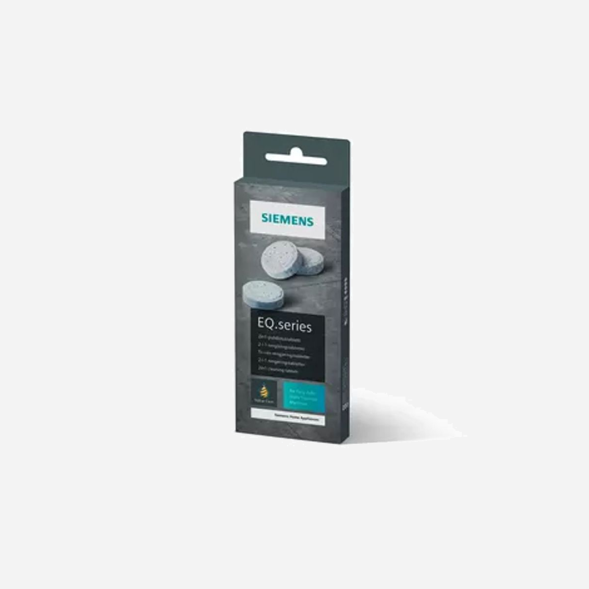 Siemens TZ80001B - Tablette de Nettoyage TASSIMO, Pack de 3, Détartrage, 36g par Tablette, Dimensions Emballage 65x15x175mm - Siemens TZ80001B. Type de produit: Tablette de nettoyage, Compatibilité de marque: Siemens, Compatibilité: TASSIMO. Quantité: 3 pièce(s). Poids: 36 g. Largeur du colis: 65 mm, Profondeur du colis: 15 mm, Hauteur du colis: 175 mm. Produits par palette: 2880 pièce(s)