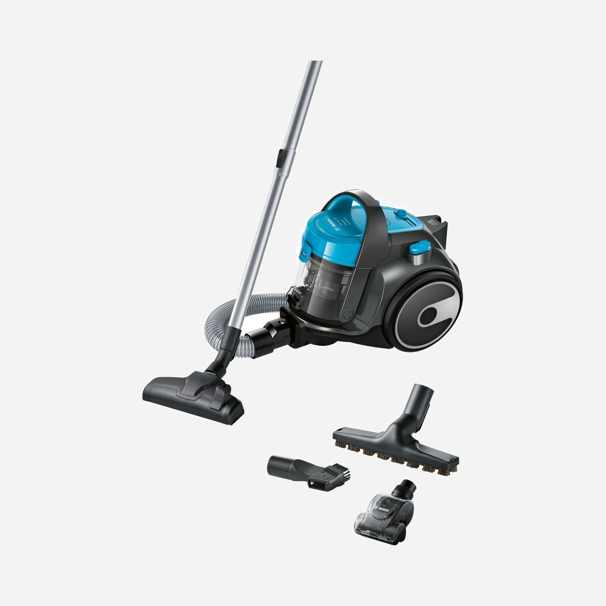 Aspirateur Cylindrique Sans Sac Bosch Serie 2 BGS05X240 700W Turquoise, Capacité 1.5L, Filtre EPA 12, Niveau Sonore 78dB, Tube Télescopique Inox - Bosch Serie 2 BGS05X240. Puissance d'alimentation max.: 700 W. Type: Aspirateur réservoir cylindrique, Type de nettoyage: Sec, Type de conteneur à poussière: Sans sac, Capacité poussière: 1,5 L. Aspirateur à air filtrant: EPA, Technologie d'aspiration: Filtrage, Niveau sonore: 78 dB. Couleur du produit: Turquoise