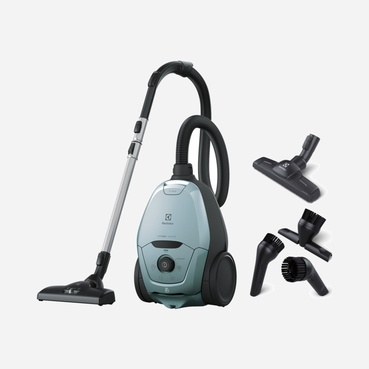 Electrolux PD82-4MB Aspirateur Cylindrique 600W 3.5L Sac Bleu, Filtration 12 étapes, 57dB, Rayon d'action 12m, pour Tapis et Sols durs - Electrolux PD82-4MB. Puissance d'alimentation max.: 600 W. Type: Aspirateur réservoir cylindrique, Type de nettoyage: Sec, Type de conteneur à poussière: Sac à poussière, Capacité poussière: 3,5 L. Aspirateur à air filtrant: Filtre hygiénique, Technologie d'aspiration: Filtrage, Niveau sonore: 57 dB. Couleur du produit: Bleu