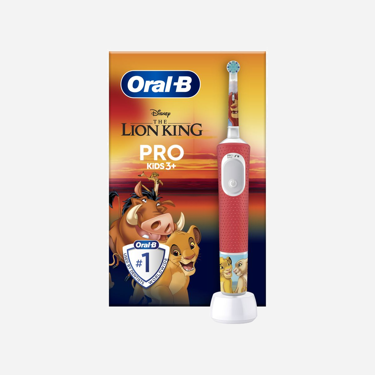 Oral-B Kids VITALITYPROLIONK Brosse à Dents Électrique Enfant, Rotative Oscillante, 2 Modes, Minuteur 2min, Batterie 240h, Multicolore, +3 ans - Oral-B Kids VITALITYPROLIONK. Utilité: Enfant, Type de brosse à dents: Brosse à dents rotative oscillante, Modes de brossage de dents: Soin quotidien, Super sensitive. Source d'alimentation: Batterie, Type de batterie: Batterie intégré, Autonomie maximum de la batterie: 240 h. Type d'emballage: Boîte avec crochet. Nombre de poignées fournis: 1 pièce(s), Nombre de têtes de brossage incluses: 1 pièce(s)