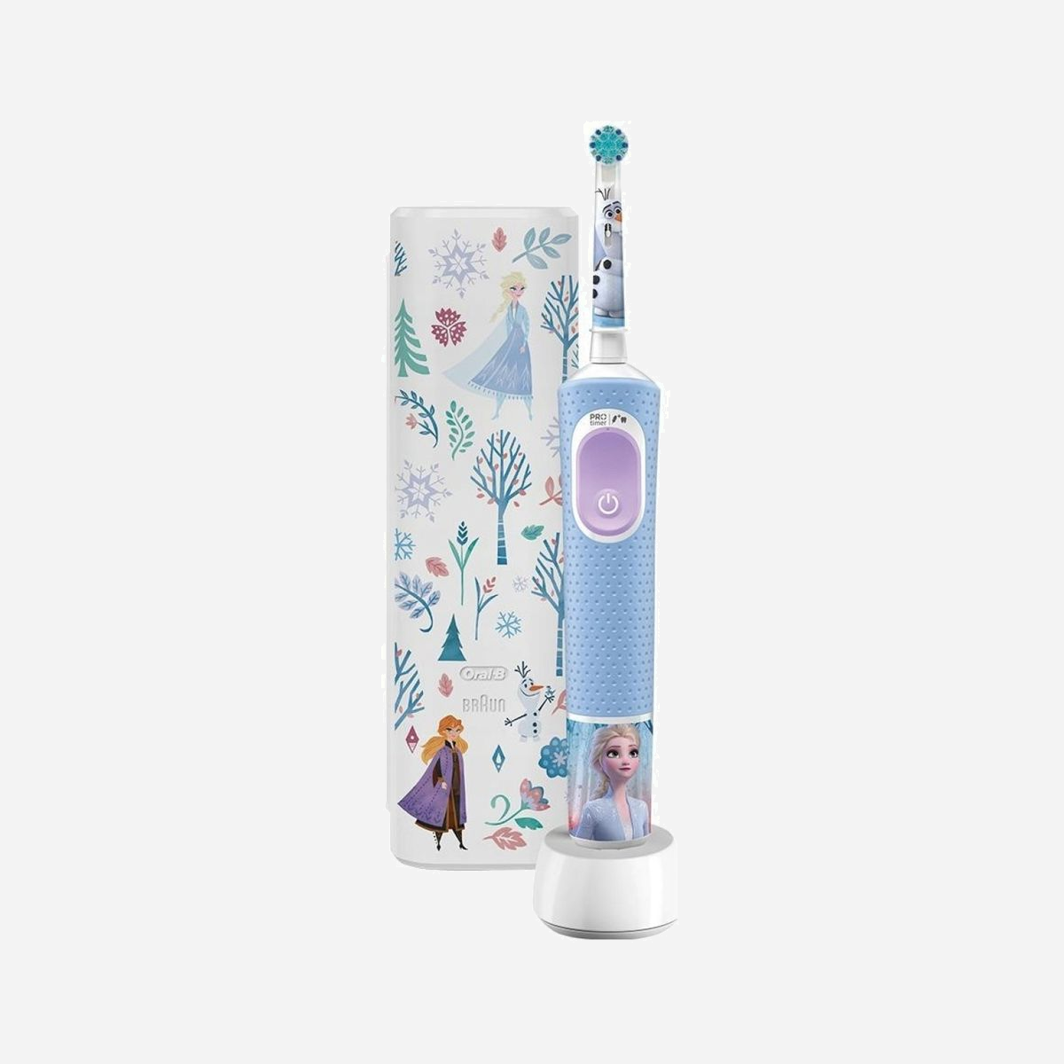 Oral-B Pro Kids Brosse à dents Enfant Rotative Oscillante Batterie intégrée Minuteur 2min Mode Pouls Bleu/Blanc avec 1 Brosse et Housse - Oral-B Pro Kids. Utilité: Enfant, Type de brosse à dents: Brosse à dents rotative oscillante, Modes de brossage de dents: Pouls. Source d'alimentation: Batterie, Type de batterie: Batterie intégré. Nombre de poignées fournis: 1 pièce(s), Nombre de têtes de brossage incluses: 1 pièce(s)