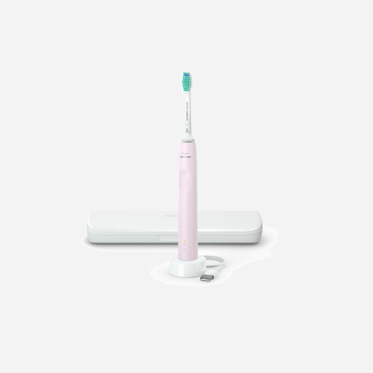 Philips HX3673/11 Série 3100 Brosse à Dents Électrique Sonique Rose - Batterie Lithium-Ion 336h Autonomie - 1 Mode - 1 Tête - Chargeur Inclus - <b>Dites adieu au brossage manuel : adoptez la technologie sonique.</b><br/> Élimination jusqu'à 3 fois plus efficace de la plaque dentaire*<br/> La technologie sonique associée à notre action de brossage est jusqu'à 3 fois plus efficace qu'une brosse à dents manuelle pour éliminer la plaque dentaire en douceur.