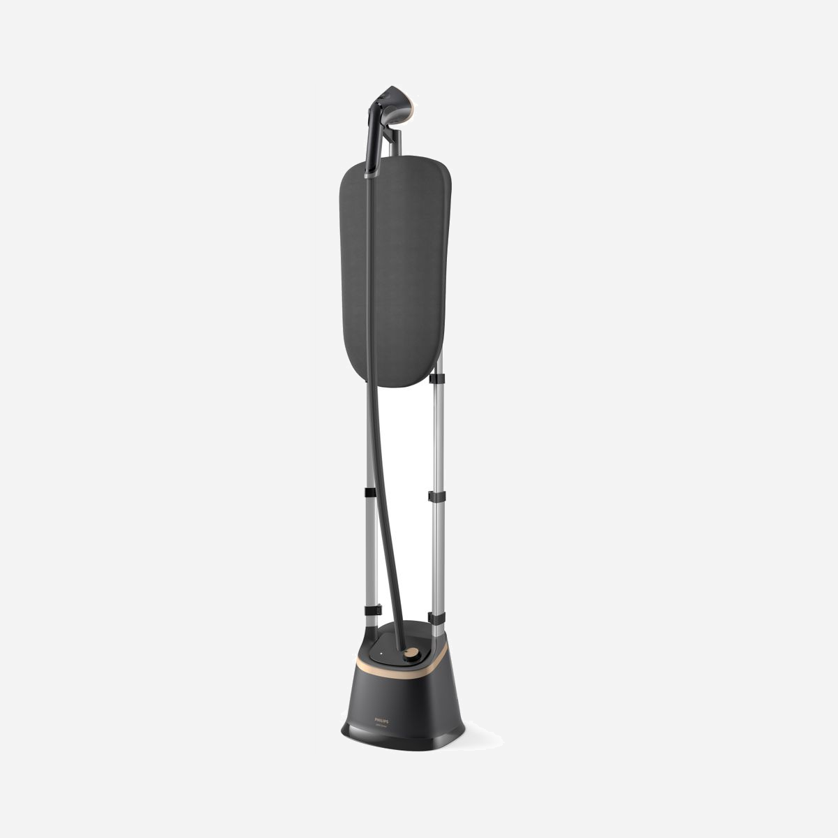 Philips Série 3000 STE3170/80 Défroisseur Vertical 2000W, Débit Vapeur 40g/min, Réservoir 2L, 3 Niveaux, Planche Inclinable, Temps de Chauffe < 60s - <b>Planche styleboard inclinable pour de meilleurs résultats</b><br><br><br><b>Défroissage facile au quotidien</b><br>Passez moins de temps à défroisser vos vêtements avec le défroisseur sur pied Philips série 3000 grâce à sa planche intégrée et à sa grande tête. Éliminez toute bactérie* de votre garde-robe et ajoutez une touche de fraîcheur parfumée avec le diffuseur de parfum MyEssence du steamer. Sélectionnez une vapeur légère pour les tissus fins, et un réglage plus puissant pour les tissus épais et les manteaux avec les 3 réglages de vapeur disponibles sur ce défroisseur vapeur. Grâce à un temps de chauffe de moins de 60 s, il sera idéal pour vos retouches de dernière minute.