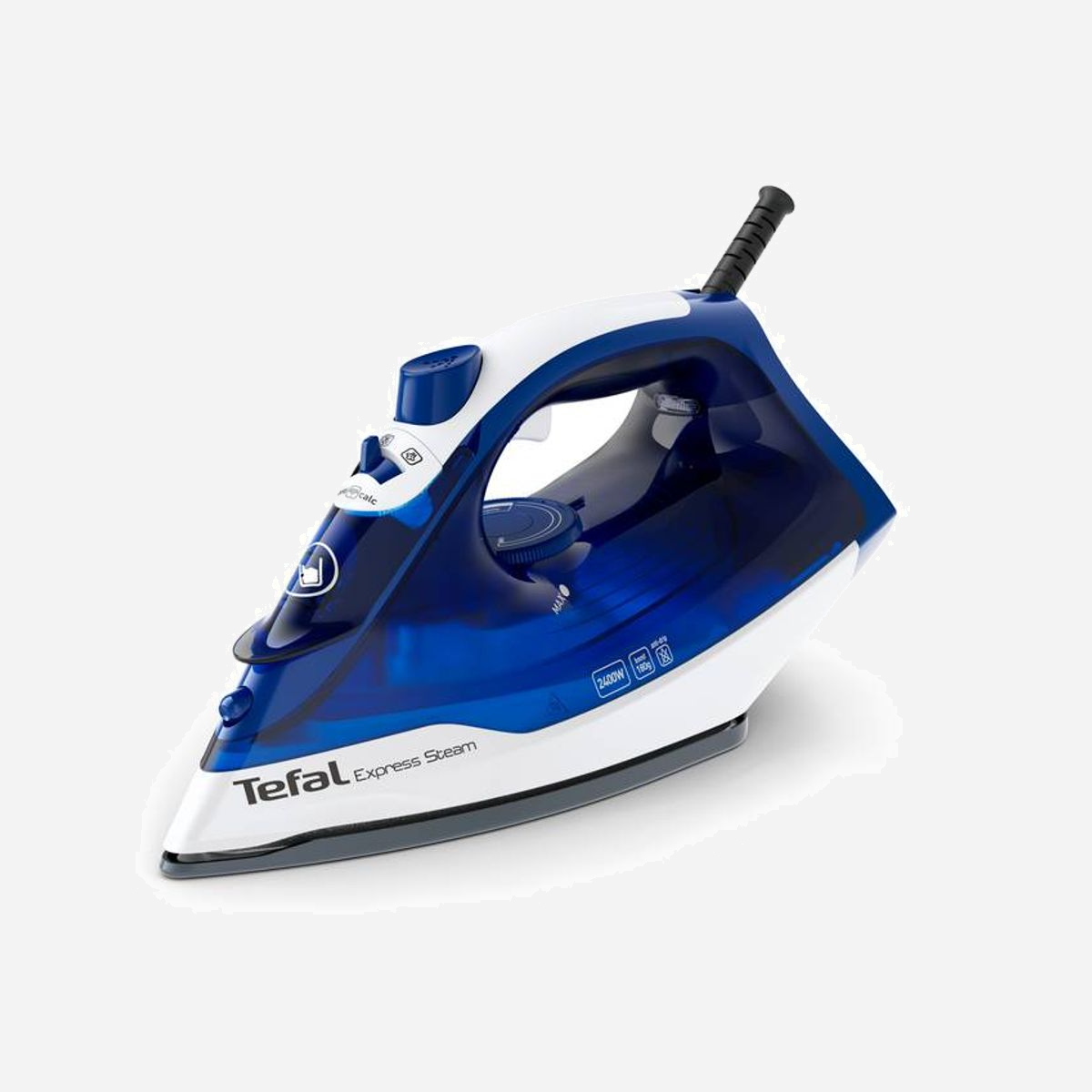 Tefal FV2838E0 Fer à Repasser Vapeur 2400W Semelle Cérilium, Débit Vapeur 180g/min, Réservoir 0.27L, Système Anti-calcaire & Anti-goutte, 1.3kg - Tefal FV2838. Type: Fer à repasser à sec ou à vapeur, Matériau/revêtement de la semelle: Semelle en cérilium, Longueur du câble: 1,9 m. Puissance du fer à repasser: 2400 W. Largeur: 130 mm, Hauteur: 150 mm, Poids: 1,3 kg. Largeur du colis: 142 mm, Profondeur du colis: 332 mm, Hauteur du colis: 180 mm. Pays d'origine: Chine
