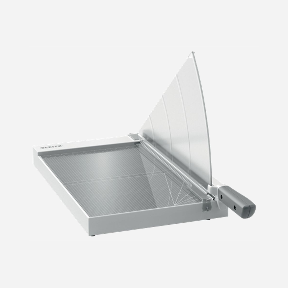 Massicot Leitz 90210000 : Coupe 15 feuilles (80 g/m²) A4+, Lame acier inoxydable, Pince manuelle, Plateau en verre, 299x571x344mm, 2.76 kg - Leitz 90210000. Capacité de découpe: 15 feuilles, Type de pince: Pression manuel, Matériau de la lame: Acier inoxydable. Largeur: 299 mm, Profondeur: 571 mm, Hauteur: 344 mm. Quantité: 1 pièce(s). Période de garantie: 5 année(s)