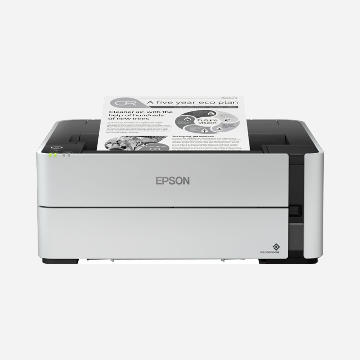 Epson EcoTank M1180 - Imprimante Jet d'Encre Monochrome A4 - 1200x2400 DPI - Recto-Verso - Wifi - Ethernet - Réservoir d'Encre - 20000 pages/mois - Epson EcoTank M1180. Nombre de cartouches d'impression: 1, Cycle de service (Maximum): 20000 pages par mois. Résolution maximale: 1200 x 2400 DPI. Taille de papier de série A ISO maximum: A4. Impression recto-verso. Wifi. Couleur du produit: Noir, Gris