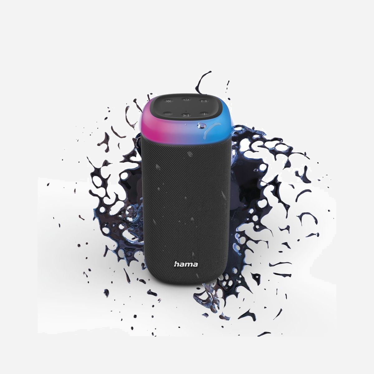 Hama Shine 2.0 - Enceinte portable stéréo 30W RMS - Bluetooth 5.0 - Batterie 2000mAh (12h) - IPX4 - Entrée AUX - Noir - Câble USB-C inclus - Hama Shine 2.0. Puissance évaluée de RMS: 30 W. Technologie de connectivité: Sans fil, Profils Bluetooth: A2DP, AVRCP, HFP, HSP, Portée Bluetooth: 10 m. Type de produit: Enceinte portable stéréo, Couleur du produit: Noir, Fonctions de protection: Anti-éclaboussures. Utilisation recommandée: Tablette / Smartphone. Type de batterie: Batterie intégré, Technologie batterie: Lithium-Ion (Li-Ion), Capacité de la batterie: 2000 mAh