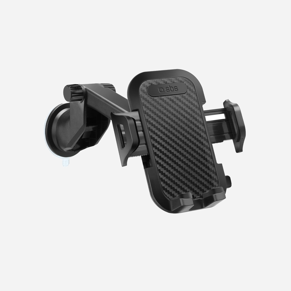 SBS TEHWSUPWIND Support Voiture Universel pour Smartphone, Ventouse, Rotatif 360°, Largeur Max 9cm, Noir, Dimensions Emballage 160x70x200mm - EXTENSIBLE ET PIVOTANT : POLYVALENCE GARANTIE<br><br>Le support de voiture télescopiqueest équipé d'une tige inclinable et extensiblequi s'adapte parfaitement à la taille de l'intérieur du véhicule que vous conduisez, qu'il s'agisse d'un camion, d'une camionnette ou d'une voiture. <br><br>FIXATION AU TABLEAU DE BORD OU AU PARE-BRISE<br><br>Grâce à la ventouse très pratique vous pouvez le fixer au tableau de bord et au pare-brise, ce qui vous donne la liberté de choisir où l'attacher et à quelle distance de vous. Le blocage de sécuritéassure une stabilité maximale.<br><br>LES BRAS EXTENSIBLES S'ADAPTENT À LA PLUPART DES SMARTPHONES<br><br>La pince pivotante peut vous permettre de positionner le téléphone mobile comme vous le souhaitez pour vous aider à mieux l'utiliser. Lesdeux bras s'étendent jusqu'à 9 cmet tiennent parfaitement la plupart des smartphones Samsung, Apple, Huawei, Xiaomi, Oppo et autres marques.<br> <br>Le bouton de libération, situé sur le côté de la pince, vous permet de détacher le téléphone facilementsans aucun effort.