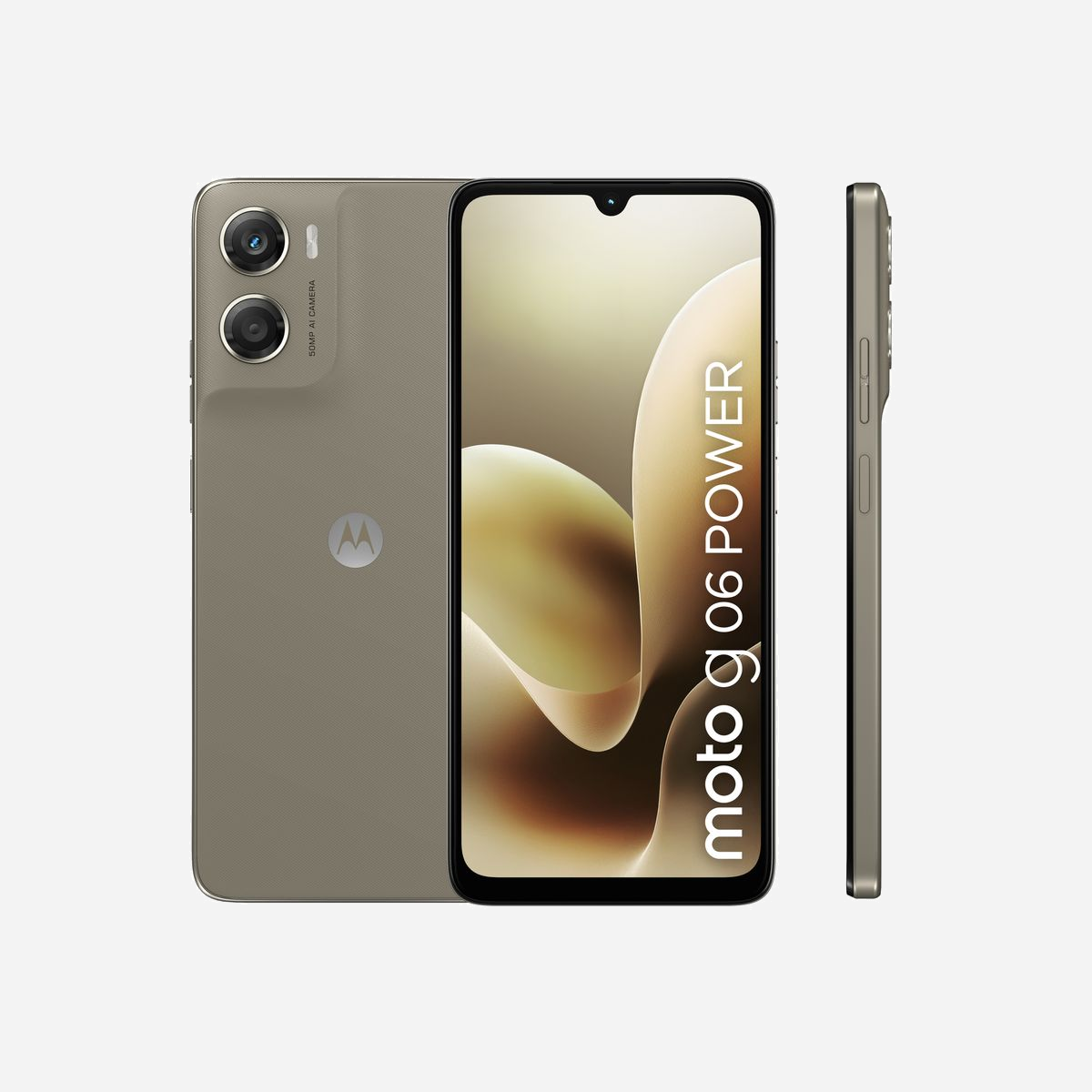 Motorola moto g06 power - Écran 6.88" LCD 120Hz, MediaTek Helio G81 Extreme, 4Go RAM, 64Go stockage, Caméra 50MP, Batterie 7000mAh, Android 15 - <b>Donnez vie à vos attentes.</b><br>Présentation du moto g06 power et de sa batterie de 7 000 mAh, la plus grande de sa catégorie.(1,2) Avec 65 heures d'autonomie, vous êtes sûr de disposer de la puissance nécessaire lorsque vous en avez le plus besoin.(3) Donnez vie à vos émissions et films avec un rendu éclatant sur un imposant écran 6,88", le plus grand écran jamais conçu pour un moto g(4), avec haut-parleurs stéréo et son Dolby Atmos®. Prenez de superbes photos peu importe la luminosité avec un système d'appareil photo de 50 MP optimisé par l'AI.(5) Gardez l'esprit tranquille grâce aux caractéristiques avancées de durabilité et à un design haut de gamme, notamment une protection contre les éclaboussures certifiée IP64(6), le verre Corning® Gorilla® Glass 3 et une finition en cuir végétalien. De plus, Effectuez efficacement plusieurs tâches simultanément avec un maximum de 12 Go de RAM avec l'extension de RAM.(7,8,9,16) La possibilité de rechercher instantanément tout ce que vous voyez sur votre téléphone avec la fonctionnalité Entourer pour rechercher. Et les expériences Moto exclusives qui rendent votre téléphone plus sécurisé, personnel et ludique. Dynamisez votre vie avec le moto g06 power.