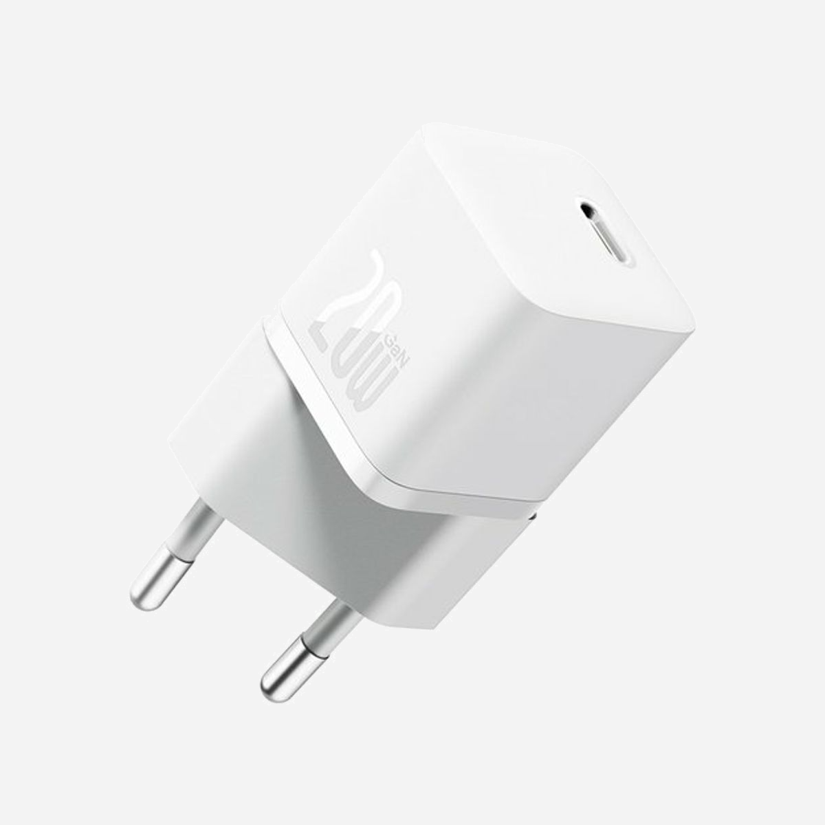 Baseus CCGN050102 Chargeur Secteur 20W USB-C Power Delivery 3.0 Blanc - Compatibilité Smartphone/Universel, Protections Surtension/Surchauffe, Android/iOS - Baseus Gan5 Fast Charger(Mini) 1C 20W. Type de chargeur: Intérieure, Type de source d'alimentation: Secteur, Compatibilité de chargeur: Smartphone, Universel. Tension de sortie (max): 9 V. Quantité de Ports USB 2.0: 1, Charge rapide, Dispositifs de protection électrique: Sur-courant, Surtension, Surchauffe, Court-circuit. Couleur du produit: Blanc