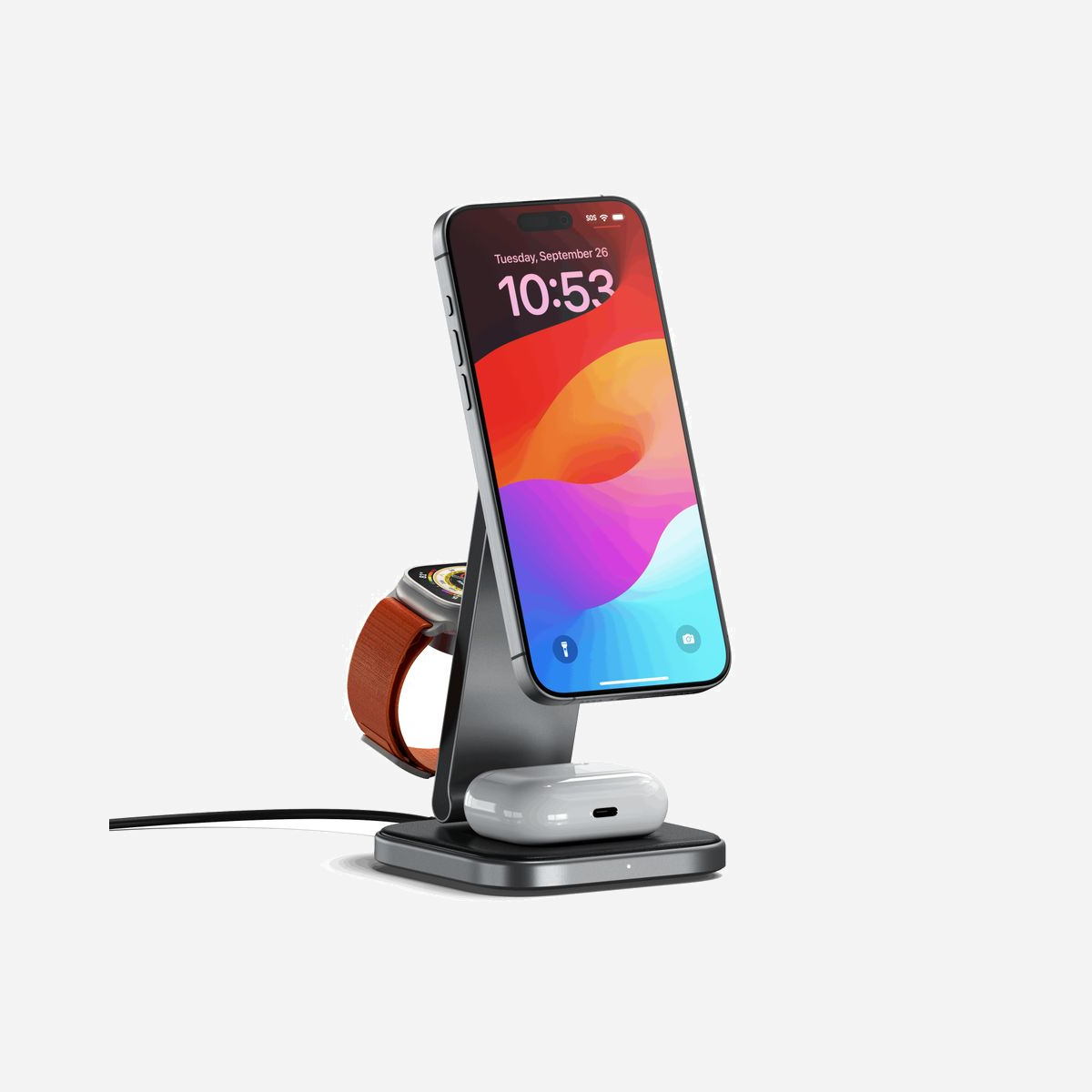 Satechi ST-Q31FM-EA : Chargeur USB-C & Sans Fil 15W pour Casques, Smartphones, Smartwatches - Compatibilité iPhone, Apple Watch, AirPods - Gris/Noir - Satechi ST-Q31FM-EA. Type de chargeur: Intérieure, Type de source d'alimentation: USB, Compatibilité de chargeur: Casques, Smartphone, Smartwatch, Quantité de ports USB de type C: 1, Recharge sans fil. Couleur du produit: Gris, Noir