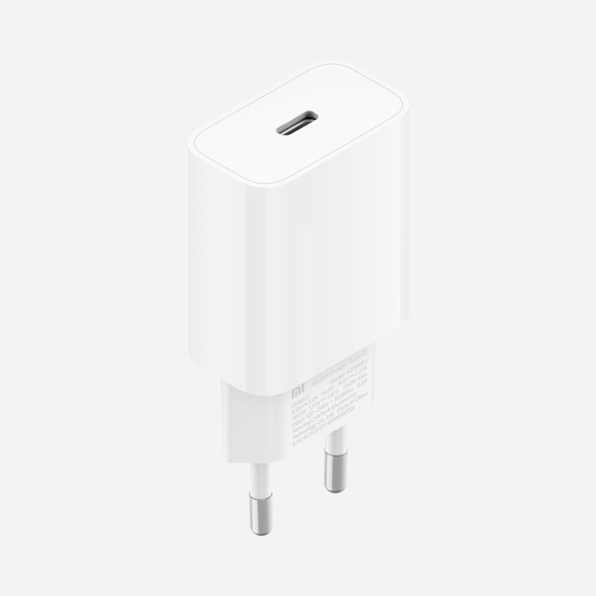 Xiaomi Mi 20W Chargeur Secteur USB-C Power Delivery 3.0 & Quick Charge 3.0, 5V/3A, 9V/2.22A, 12V/1.67A, Protection Surtension/Surchauffe, Blanc - Xiaomi Mi 20W. Type de chargeur: Intérieure, Type de source d'alimentation: Secteur, Compatibilité de chargeur: Consoles portables, Smartphone, Tablette. Tension d'entrée: 100 - 240 V, Tension de sortie (max): 12 V. Quantité de ports USB de type C: 1, Charge rapide, Dispositifs de protection électrique: Sur-courant, Surtension, Surchauffe, Court-circuit. Couleur du produit: Blanc