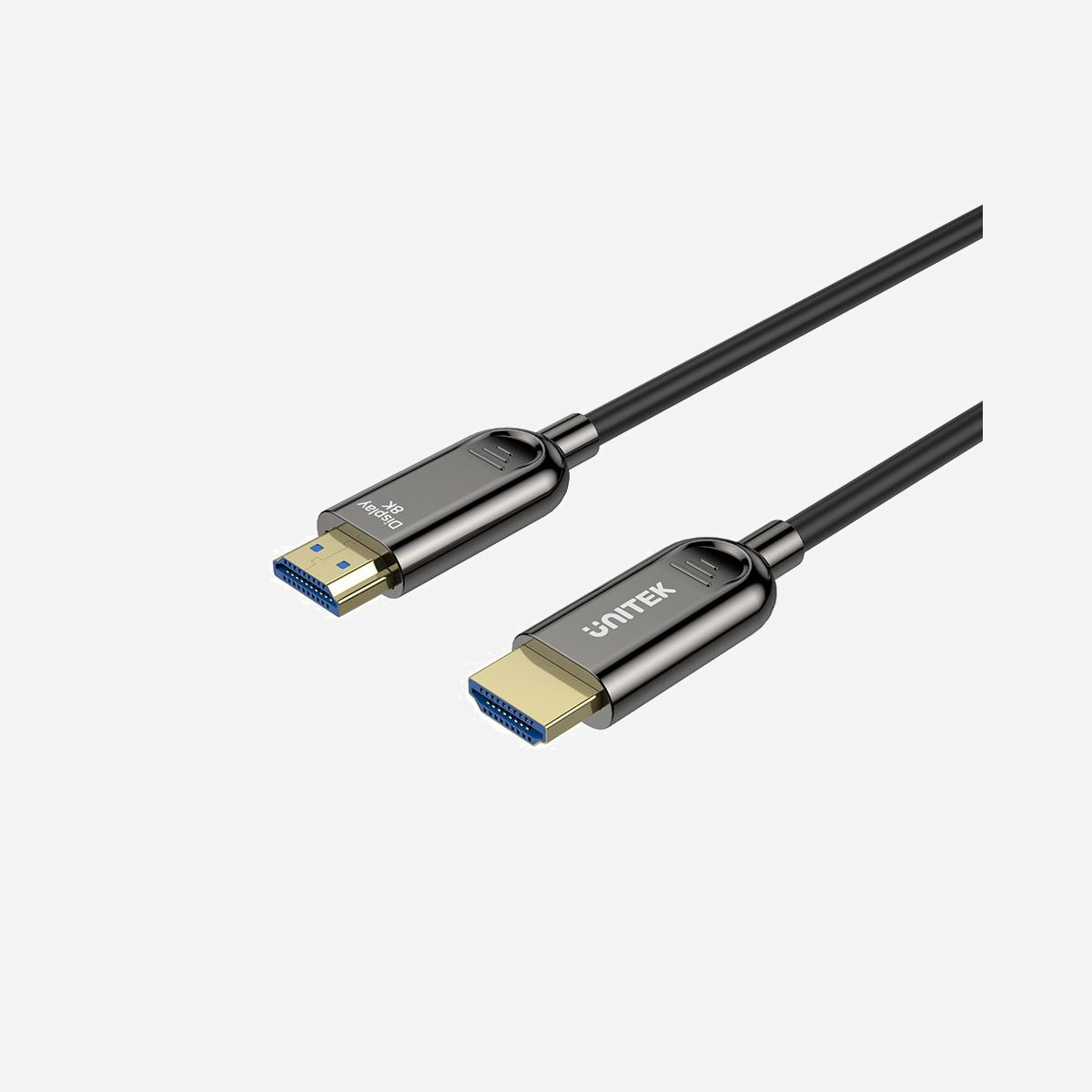 UNITEK Câble HDMI 2.1 10m Type A Mâle-Mâle, Contacts Or, 48 Gbit/s, 3D, HDR10, ARC, HDCP 2.3, Résolution 7680x4320, 144Hz, AWG30, Noir - UNITEK C11085GY01-10M. Longueur de câble: 10 m, Connecteur 1: HDMI Type A (Standard), Genre de connecteur 1: Mâle, Connecteur 2: HDMI Type A (Standard), Genre de connecteur 2: Mâle, Contacts du connecteur de placage: Or, Version HDMI: 2.1, Compatibilité 3D, Taux de transfert des données: 48 Gbit/s, Canal de retour audio (ARC, Audio Return Channel), Couleur du produit: Noir