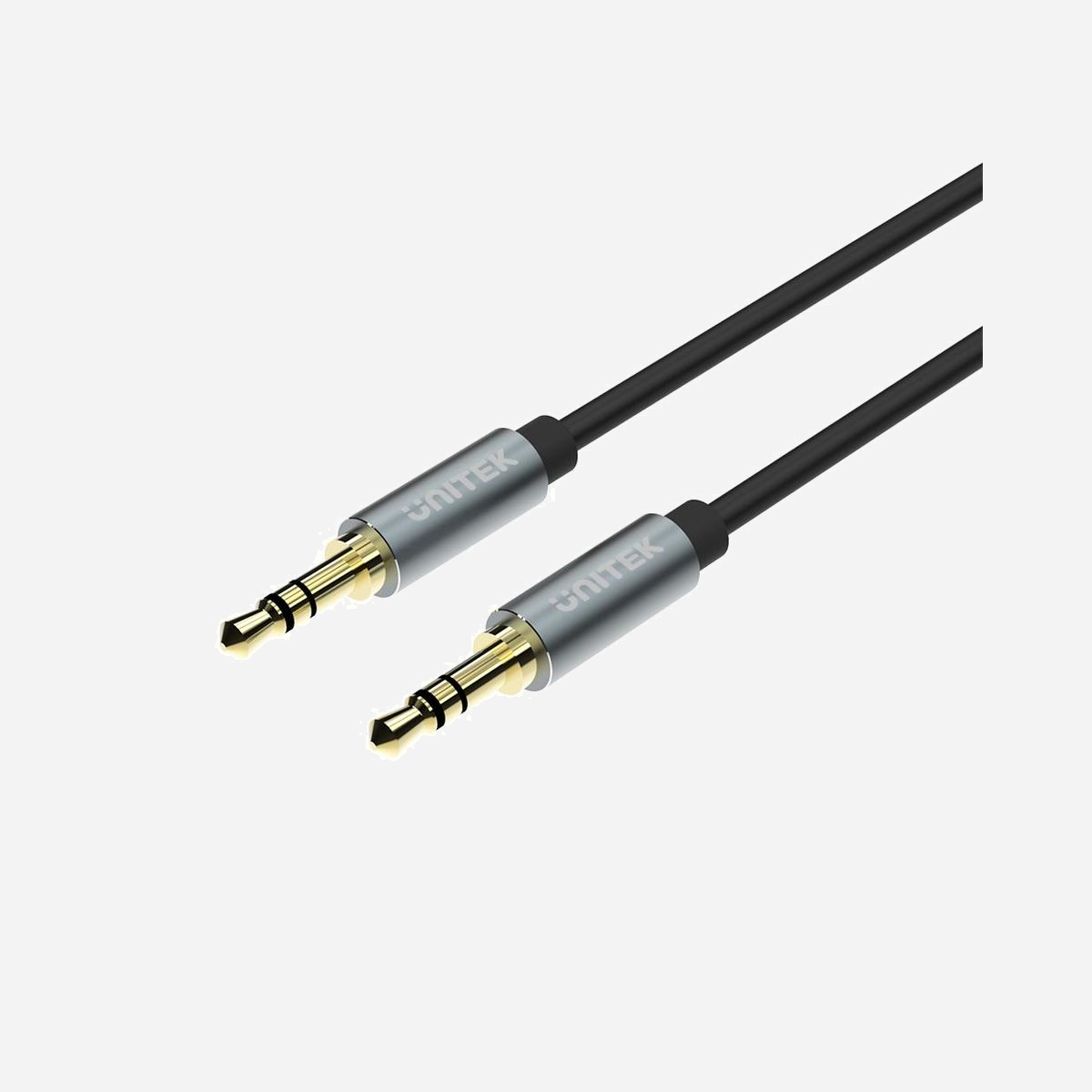 UNITEK Câble Audio Y-C922ABK 1.5m, Connecteurs 3.5mm Mâle-Mâle, Contacts Plaqué Or, Câble Cuivre, Noir et Gris. - UNITEK Y-C922ABK. Connecteur 1: 3,5mm, Genre de connecteur 1: Mâle, Connecteur 2: 3,5mm, Genre de connecteur 2: Mâle, Matière du câble: Cuivre, Contacts du connecteur de placage: Or, Longueur de câble: 1,5 m, Couleur du produit: Noir, Gris
