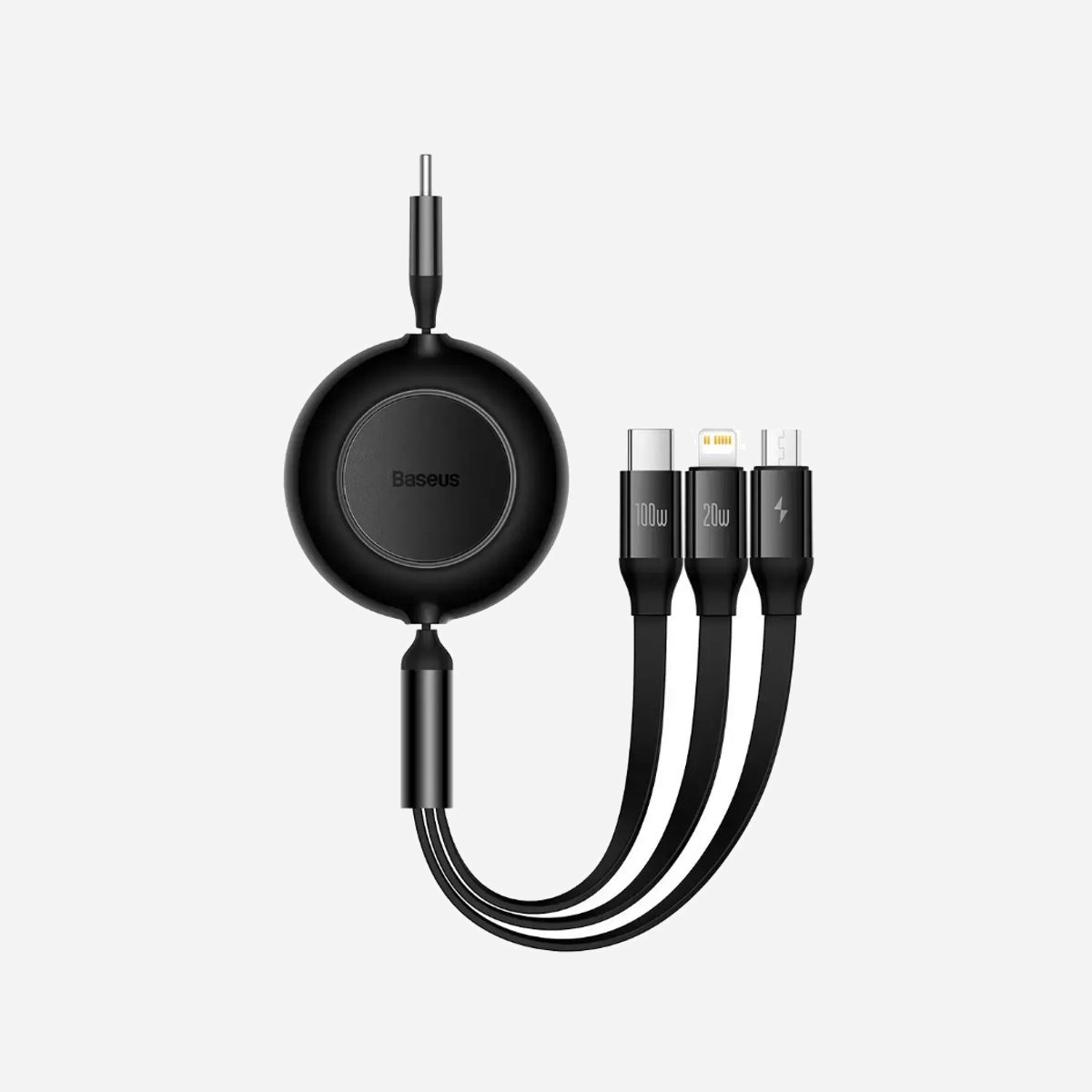 Câble Baseus CAMJ010201 USB-C vers USB-C/Micro USB-A/Lightning 1.1m USB 3.2 Gen 1 (3.1 Gen 1) Noir, Power Delivery 100W - Baseus CAMJ010201. Longueur de câble: 1,1 m. Connecteur 1: USB C, Connecteur 2: USB C/Micro USB-A/Lightning, Version USB: USB 3.2 Gen 1 (3.1 Gen 1), Couleur du produit: Noir