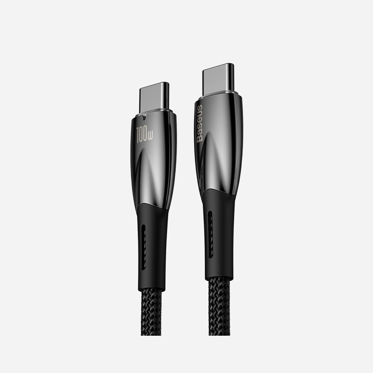 Baseus CADH000801 Câble USB-C vers USB-C 2m Noir - USB 2.0, 480 Mbit/s, Power Delivery 100W, Connecteurs Mâle Droit - Baseus Glimmer. Longueur de câble: 2 m. Connecteur 1: USB C, Connecteur 2: USB C, Taux de transfert de données maximal: 0,48 Gbit/s, Couleur du produit: Noir