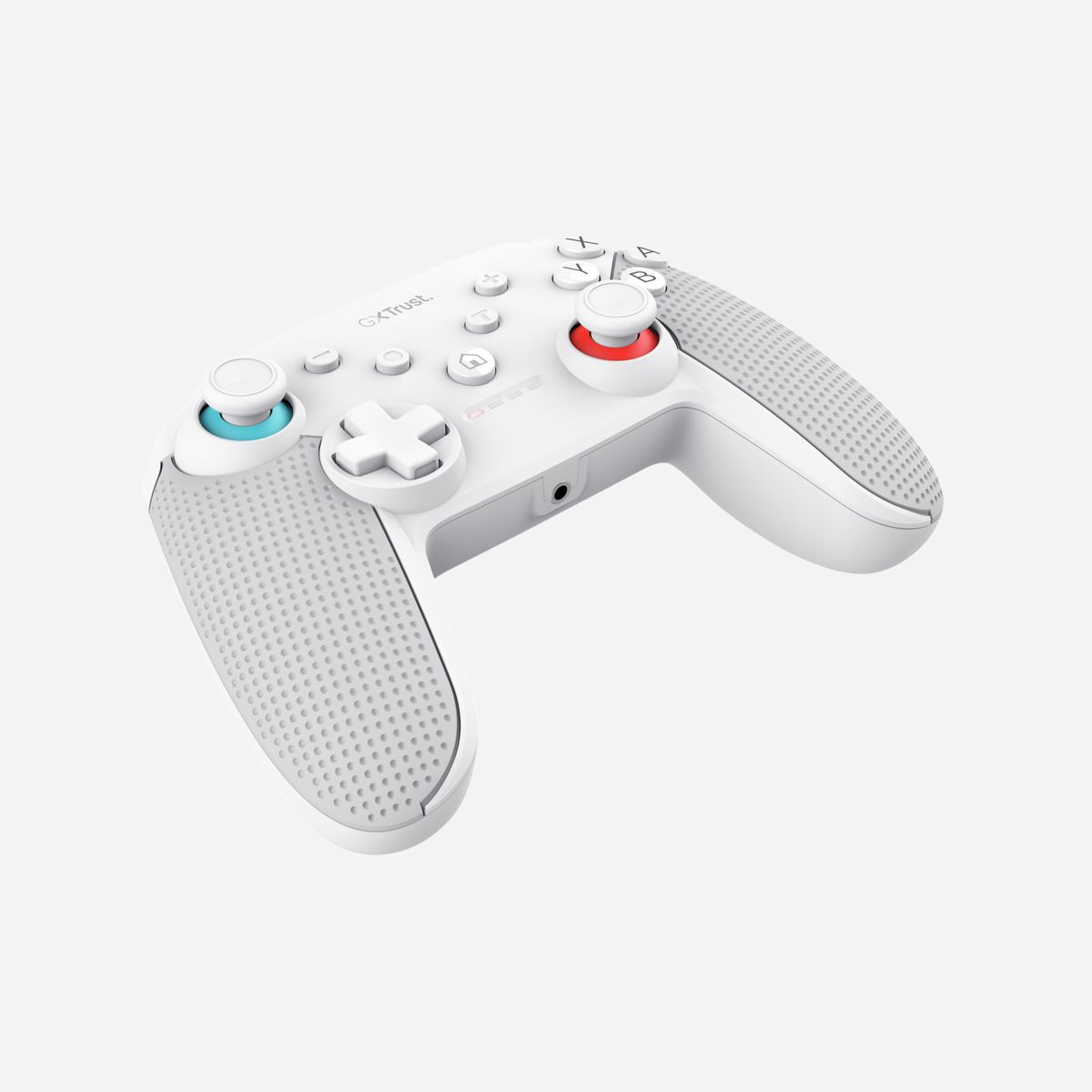 Trust GXT 1246W MUTA Manette Bluetooth Blanche pour Nintendo Switch/Lite, 15 Boutons, Batterie 15h, Dimensions 161x111x61mm - Trust GXT 1246W MUTA. Type d'appareil: Manette de jeu, Plates-formes de jeux prises en charge: Nintendo Switch, Nintendo Switch Lite, Touches de fonction de contrôle de jeux: Croix directionnelle, Bouton de réinitialisation, Touche de sélection, Bouton Démarrer, Touche Turbo. Technologie de connectivité: Sans fil, Interface de l'appareil: Bluetooth. Couleur du produit: Blanc. Source d'alimentation: Batterie, Autonomie maximum de la batterie: 15 h. Largeur: 161 mm, Profondeur: 111 mm, Hauteur: 61 mm