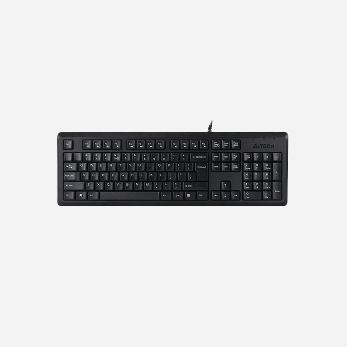 A4Tech KR-92 Clavier USB QWERTY Anglais Noir - Filaire, Taille Réelle, Anti-éclaboussures, Câble 1.5m, Compatible Windows - A4Tech KR-92. Facteur de forme du clavier: Taille réelle (100 %). Style de clavier: Droit. Technologie de connectivité: Avec fil, Interface de l'appareil: USB, Disposition des touches du clavier: QWERTY. Longueur de câble: 1,5 m. Utilisation recommandée: Universel. Couleur du produit: Noir