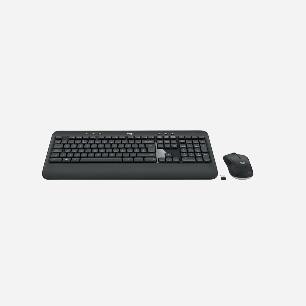 Logitech Ensemble Clavier QWERTY Nordique & Souris RF sans fil 2.4GHz, Clavier Membrane 100%, Portée 10m, Autonomie 36/18 mois, Noir/Blanc, Réf: 920-008683 - Logitech 920-008683. Facteur de forme du clavier: Taille réelle (100 %). Style de clavier: Droit. Technologie de connectivité: Sans fil, Interface de l'appareil: RF sans fil, Interrupteur à clé de clavier: Clavier à membrane, Disposition des touches du clavier: QWERTY. Repose-poignets. Utilisation recommandée: Universel. Couleur du produit: Noir, Blanc. Souris incluse