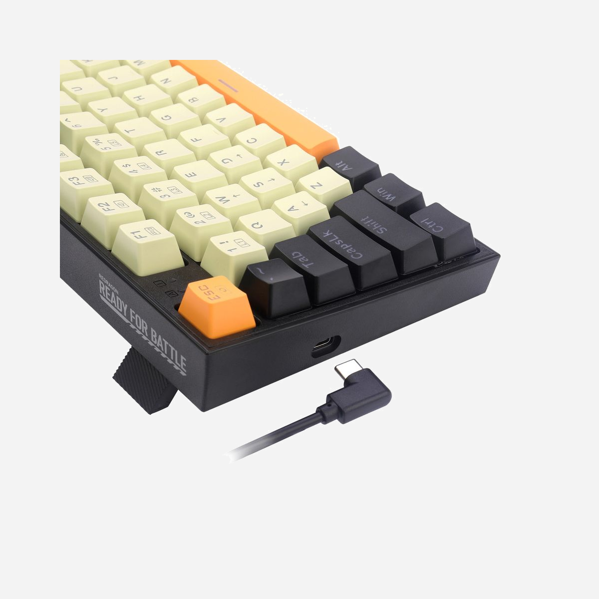 REDRAGON K636 CLO-RGB Kitava - Clavier USB Filaire, Interrupteur Mécanique, Anti-ghosting, 1.5m, Noir/Beige/Orange, Compatible Windows/Mac/Linux - REDRAGON K636 CLO-RGB Kitava. Technologie de connectivité: Avec fil, Interface de l'appareil: USB, Interrupteur à clé de clavier: Clavier mécanique. Longueur de câble: 1,5 m. Couleur du produit: Noir, Beige, Orange