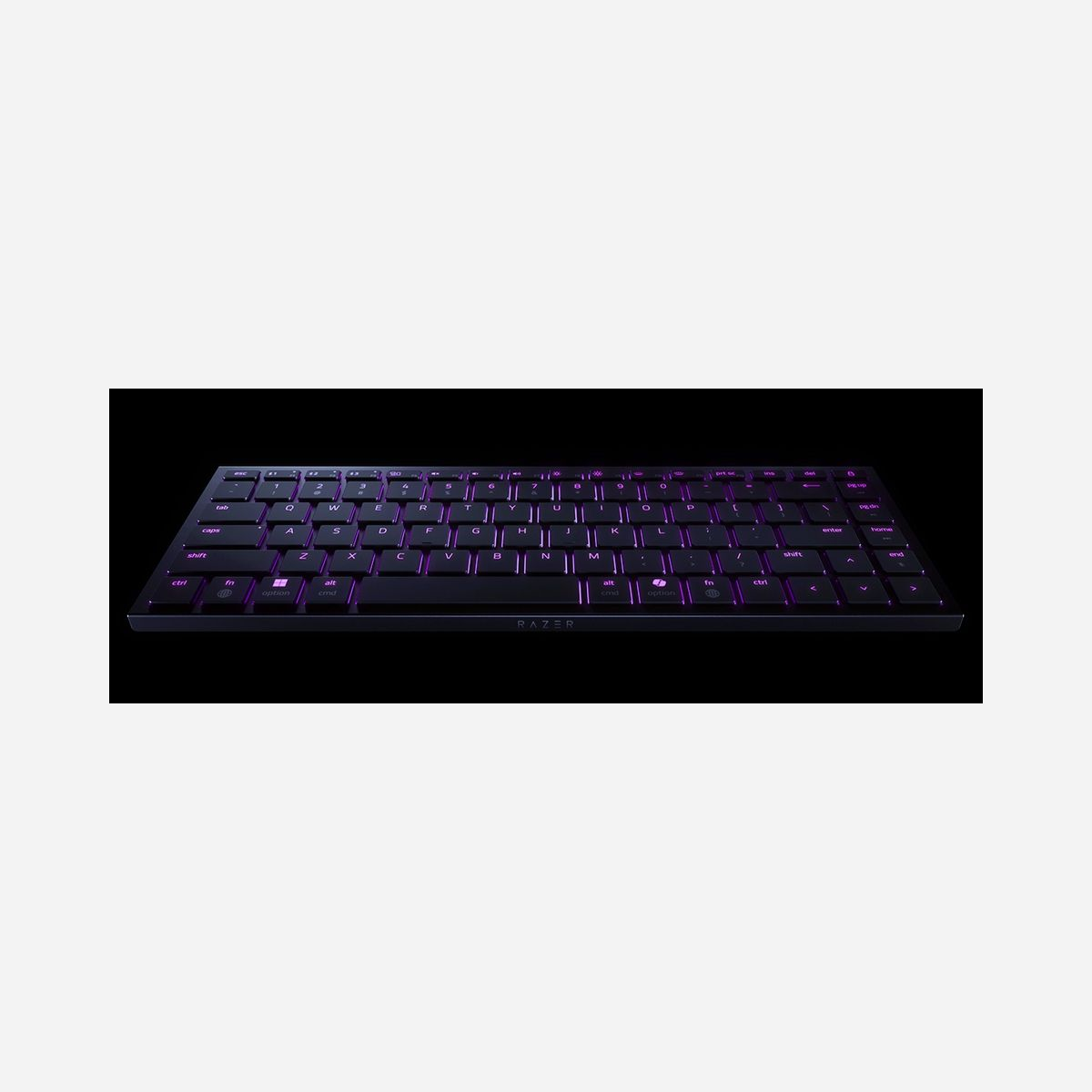 Razer Joro Clavier Gaming 75% USB + Bluetooth QWERTY US International Noir, Rétroéclairage LED RGB, 1000Hz, Anti-ghosting, Batterie 1800h, RZ03-02360100-R3M1 - Razer Joro. Facteur de forme du clavier: 75%, Technologie de connectivité: Avec fil &sans fil, Interface de l'appareil: USB + Bluetooth, Disposition des touches du clavier: QWERTY. Type de rétro: LED RGB. Utilisation recommandée: Gaming. Couleur du produit: Noir