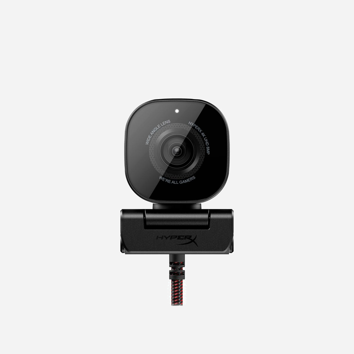 Webcam HyperX Vision S 4K USB-C - Capteur Sony Starvis IMX415 8MP, angle 90°, autofocus, câble HyperFlex 1.8m, compatible Windows/macOS/Chrome OS. - <b>Le meilleur pour les streamers.</b><br>Avec la webcam HyperX Vision S, exprime ton talent dans les meilleures conditions. Dotée de fonctions d’enregistrement 4K et d’un capteur Sony Starvis™ IMX415 8 MP, la HyperX Vision S est conçue pour les créateurs qui soignent la qualité visuelle. Avec son angle de vue de 90°, capte tout ce que tu veux dans une qualité 4K 30 IPS et jusqu’à 60 IPS en 1080p. Son autofocus ultra-réactif, associé à une lentille en verre à faible distorsion, offre une image toujours nette et ne laisse échapper aucun détail. L’obturateur magnétique inclus et le voyant LED te protègent face aux regards indiscrets. Avec son support universel 0,25 pouce, cette caméra USB se configure en un tour de main. Durable et robuste, cette caméra est dotée d’une lentille en verre, d’un boîtier en aluminium et d’un câble HyperFlex ultra-souple et détachable. Avec le logiciel HyperX NGENUITY, crée des effets visuels spectaculaires. Ce logiciel simple d’utilisation te permet d’ajuster les paramètres d’image comme le contraste, la saturation, la balance des blancs et l’anti-scintillement, mais aussi les réglages de la caméra comme l’exposition, le zoom et la compensation de la faible luminosité. La caméra HyperX Vision S est compatible avec les systèmes PC et Mac, Windows Hello Certified, ainsi que les plateformes d’enregistrement et de visioconférence comme Teams, Zoom, OBS et Discord.