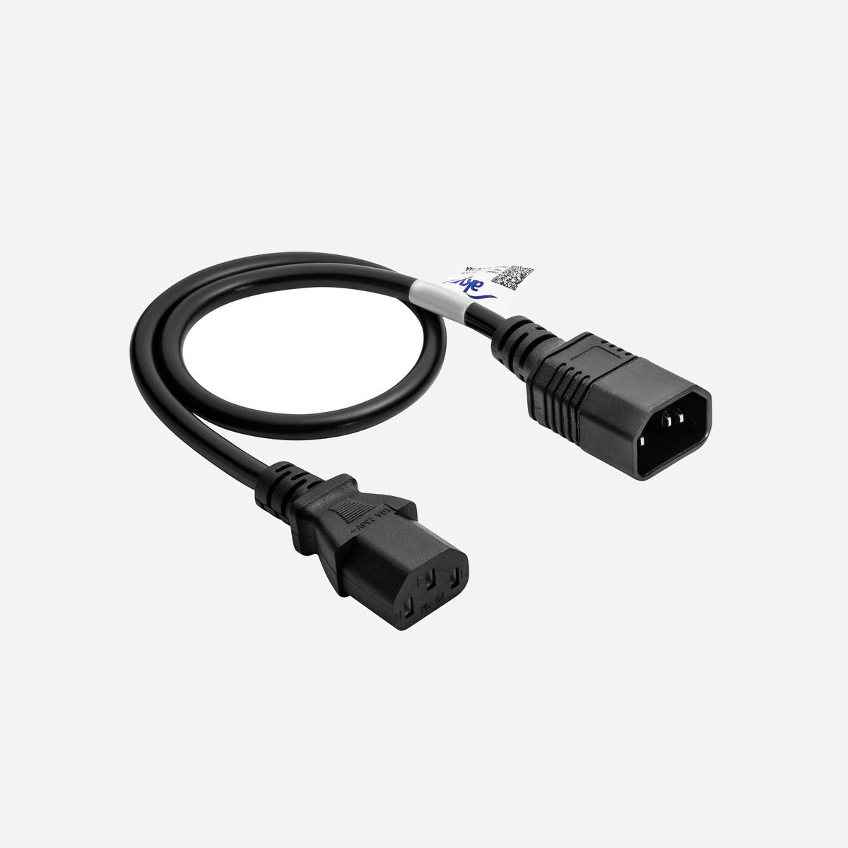 Câble d'Alimentation Akyga AK-PC-14A Noir 0.5m Connecteur C14 Femelle vers C13 Mâle, Section 0.5mm², Intensité max. 10A, Dimensions 170x50x60mm - Akyga AK-PC-14A. Longueur de câble: 0,5 m, Connecteur 1: Coupleur C14, Connecteur 2: Coupleur C13