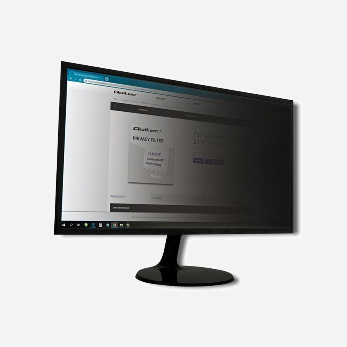 Qoltec 51052 Filtre Anti-Reflet et Confidentialité 15.6" (39.6cm) Format 16:9 pour Ordinateur Portable, Dimensions 345.4x194.3mm, Transparent - Qoltec 51052. Taille maximale de l’écran: 39,6 cm (15.6"). Format d'image: 16:9. Convient pour: Ordinateur portable