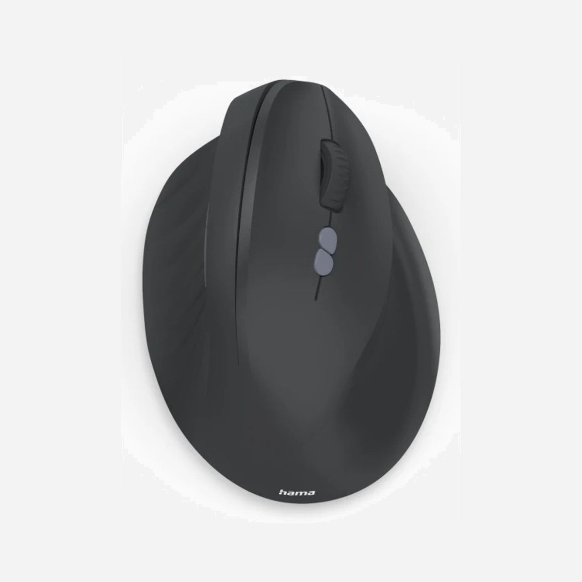 Hama EWM-600R Souris Ergonomique Verticale RF sans fil + Bluetooth 5.0, 1800 DPI, 8 Boutons Programmables, Batterie Intégrée, Compatible Windows/macOS/Android/iOS - Hama EWM-600R. Format: Droitier, Conception verticale. Technologie de détecteur de mouvement: Optique, Interface de l'appareil: RF sans fil + Bluetooth, Résolution en mouvement: 1800 DPI, Type de boutons: Boutons poussoirs, Quantité de boutons programmables: 8, Type Scroll: Roue. Source d'alimentation: Piles. Couleur du produit: Noir