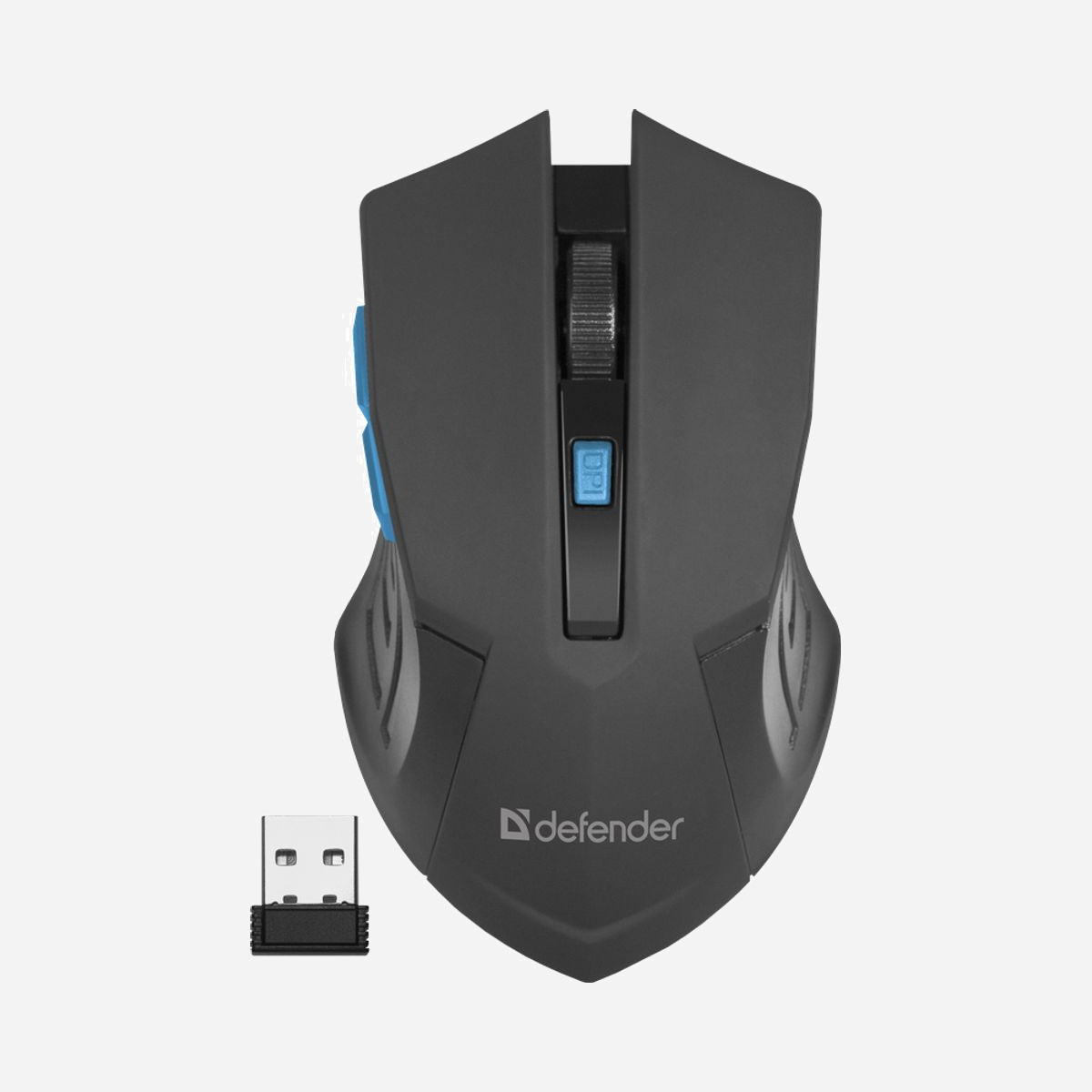 Defender ACCURA MM-275 Souris Optique sans Fil RF 1600 DPI 6 Boutons Noir/Bleu Droitier avec Récepteur USB Type-A - Windows/macOS/Linux - Defender ACCURA MM-275. Format: Droitier. Technologie de détecteur de mouvement: Optique, Interface de l'appareil: RF sans fil, Résolution en mouvement: 1600 DPI, Type de boutons: Boutons poussoirs, Quantité de boutons programmables: 6, Type Scroll: Roue. Source d'alimentation: Piles. Couleur du produit: Noir, Bleu