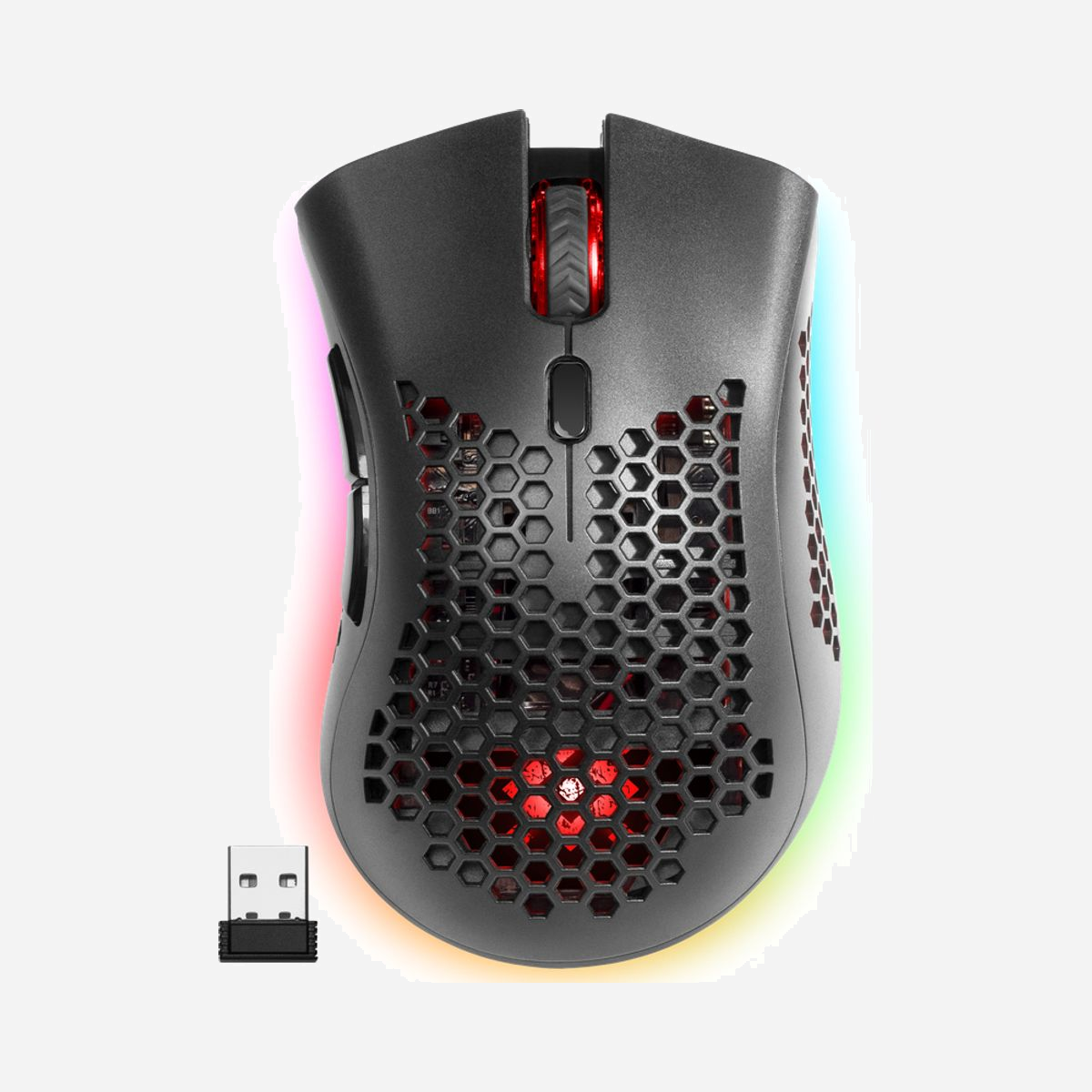 Souris Gaming sans Fil Defender WARLOCK GM-709L Optique 2400 DPI 8 Boutons Programmables RF 2.4GHz Batterie 400mAh Noir - Defender WARLOCK GM-709L. Format: Droitier. Technologie de détecteur de mouvement: Optique, Interface de l'appareil: RF sans fil, Résolution en mouvement: 2400 DPI, Type de boutons: Boutons poussoirs, Quantité de boutons programmables: 8, Type Scroll: Roue, Accélération (max): 10 G. Couleur de l'éclairage: Multi. Source d'alimentation: Batteries/Câble. Couleur du produit: Noir