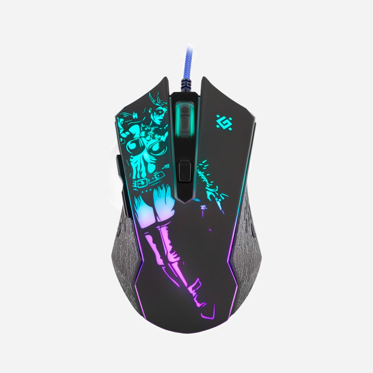 Souris Gaming Defender SIN'SISTER GM-933 Droitier Optique 7200 DPI USB Type-A 6 Boutons Programmables Rétroéclairage Multi 1.5m - Defender SIN'SISTER GM-933. Format: Droitier. Technologie de détecteur de mouvement: Optique, Interface de l'appareil: USB Type-A, Résolution en mouvement: 7200 DPI, Type de boutons: Boutons poussoirs, Quantité de boutons programmables: 6, Type Scroll: Roue, Accélération (max): 20 G. Couleur de l'éclairage: Multi. Source d'alimentation: Cable. Couleur du produit: Noir