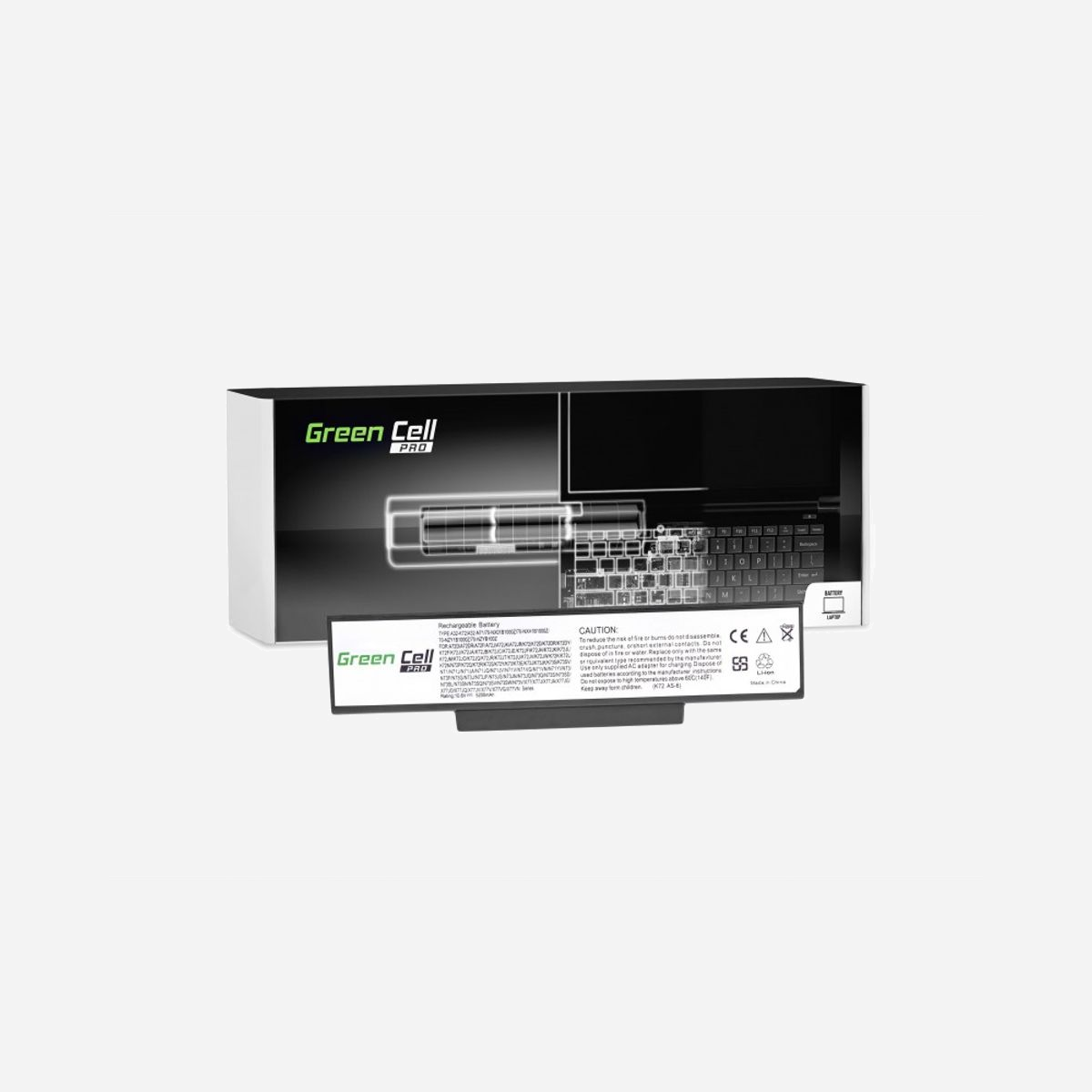 Batterie Green Cell AS06PRO Li-Ion 5200mAh 10.8V 6 cellules pour ASUS séries N71, K72, K73SV, N73, X73S - Green Cell AS06PRO. Type: Batterie, Compatibilité de marque: ASUS, Compatibilité: N71 K72 K72J K72F K73SV N71 N73 N73S N73SV X73S